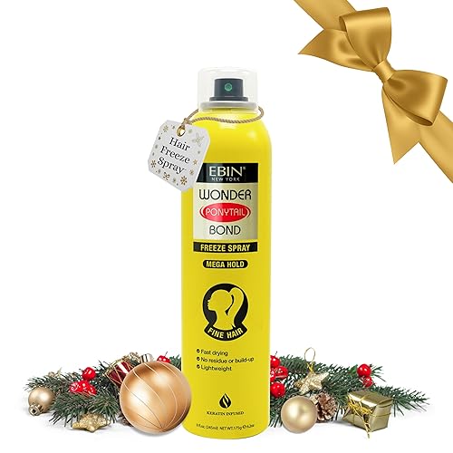 EBIN NEW YORK Wonder Tail Bond - Aerosol para congelar extra Mega Hold Cabello fino de 8 onzas, sujeción de larga duración, control de