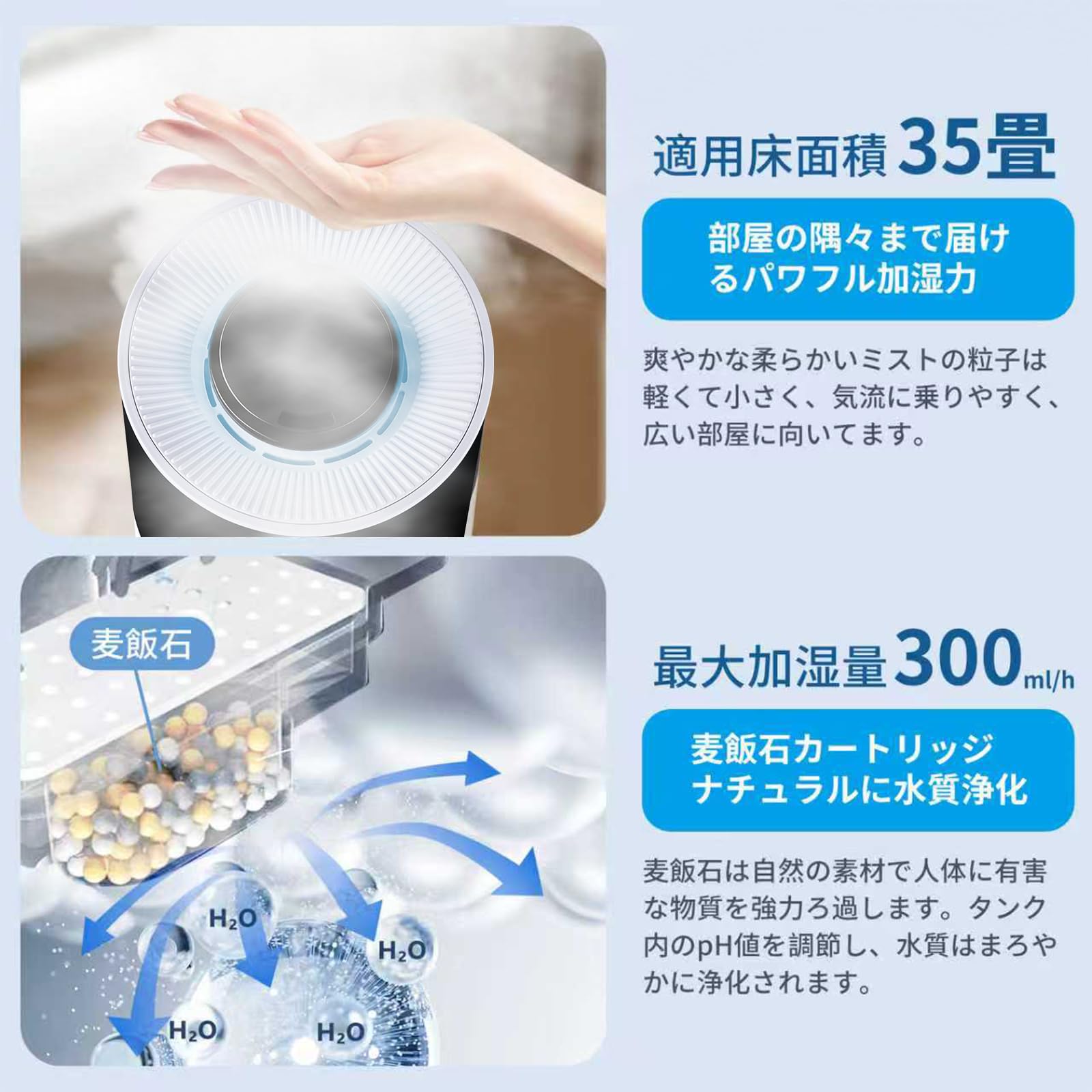 HZCYS【2024強化版 大容量8L・恒湿機能】加湿器 タワー型 上から給水 Amazon.co.jp: HZCYS【2025強化版 大容量13L・加熱機能】加湿器 タワー