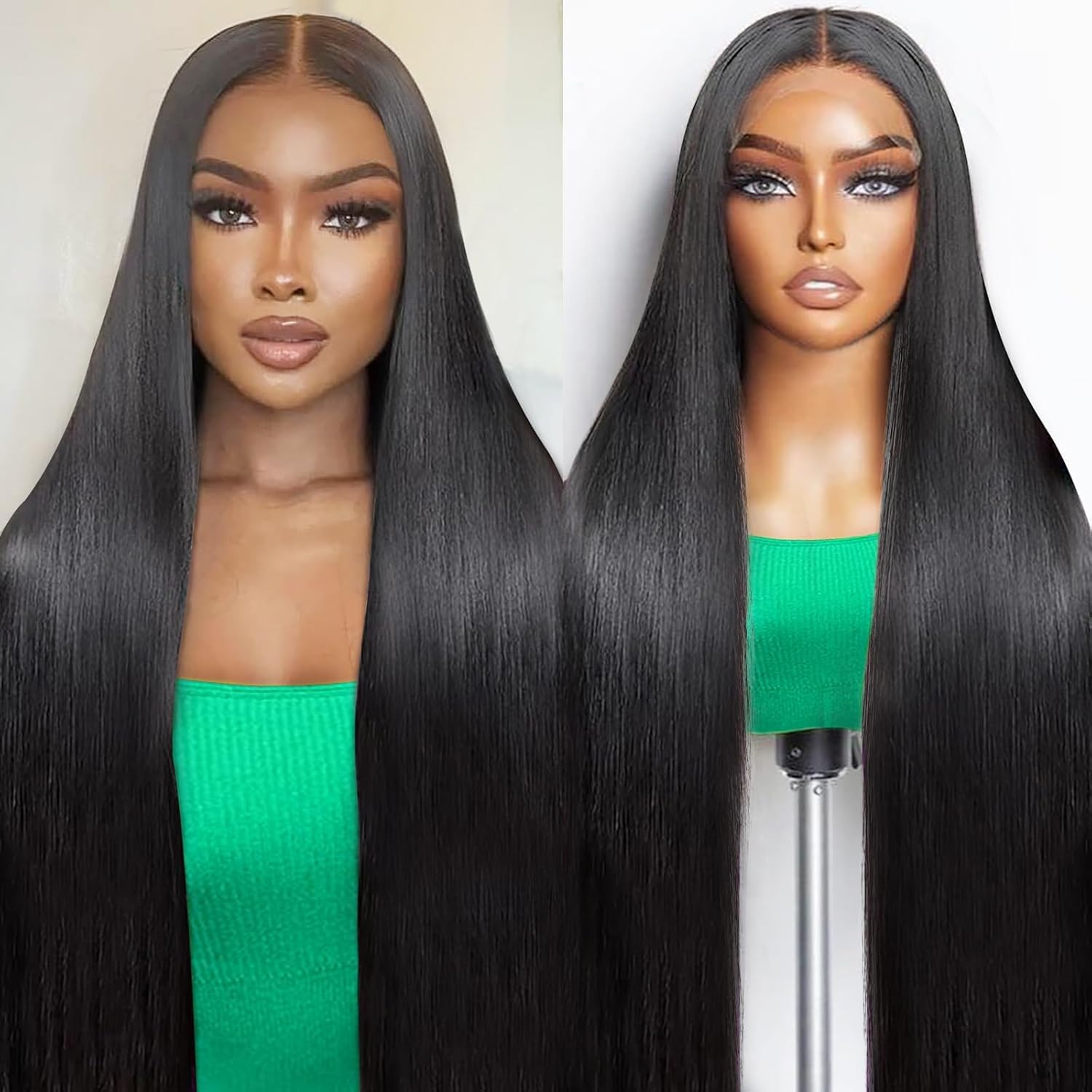 13x6 HD Lace Front Straight Human Hair Wig 100% Unprocessed Brazilian Virgin Hair
