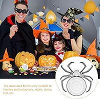 Vista 9 de Bandeja de dulces de araña estilo Halloween de 9.44 pulgadas, plato de postre de plástico multifunción para servir frutas en el hogar y cenar