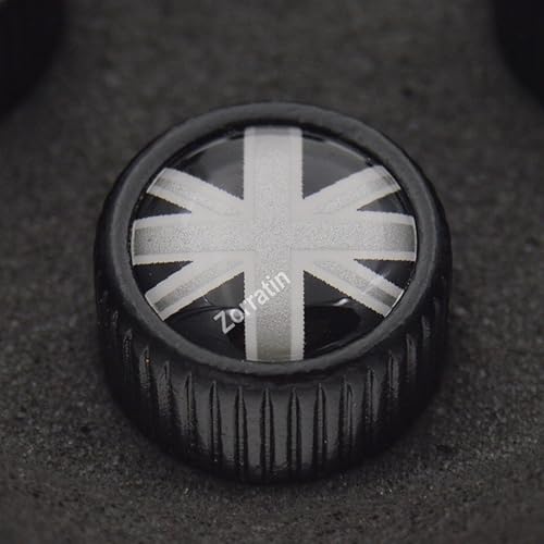 Zorratin 4X Negro Union Jack - Tapa de válvula de neumático de bandera británica para BMW Mini Cooper r50 r53 r56 r56n f55 f56 r55 r55 r52 r57 r58