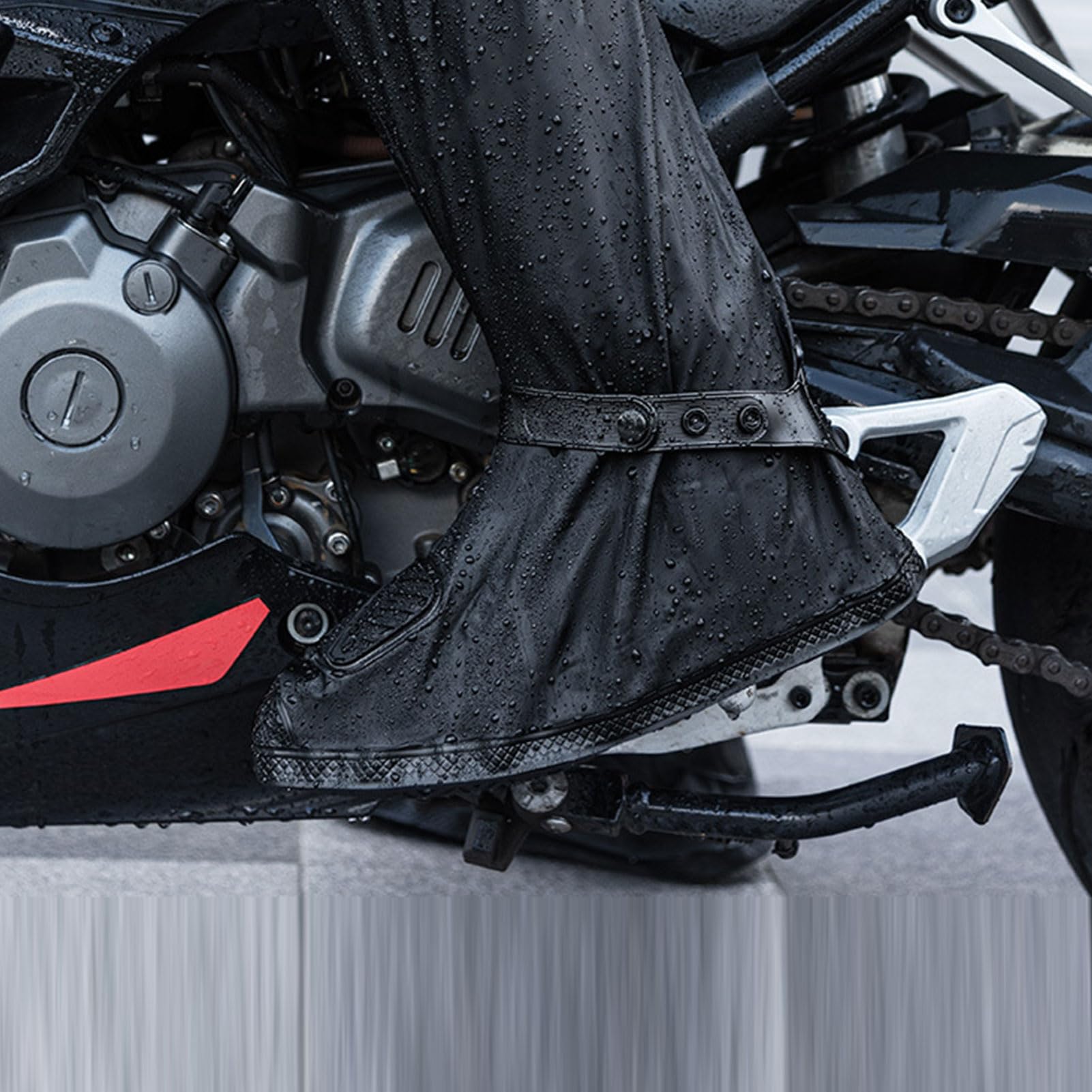 3 Copriscarpe Impermeabile, Stivali da Pioggia riutilizzabili con | Catarifrangente, Copriscarpe Antipioggia per equipaggiamento Protettivo Esterno per Scooter, Bici, Pesca, Caccia