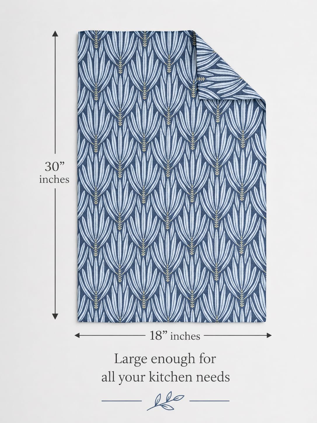 Premium Kitchen Tea Towel | Microfiber Waffle Weave | Quick Dry | Super Absorbent | Double-Sided Designer Prints | 2 Pack image 3
