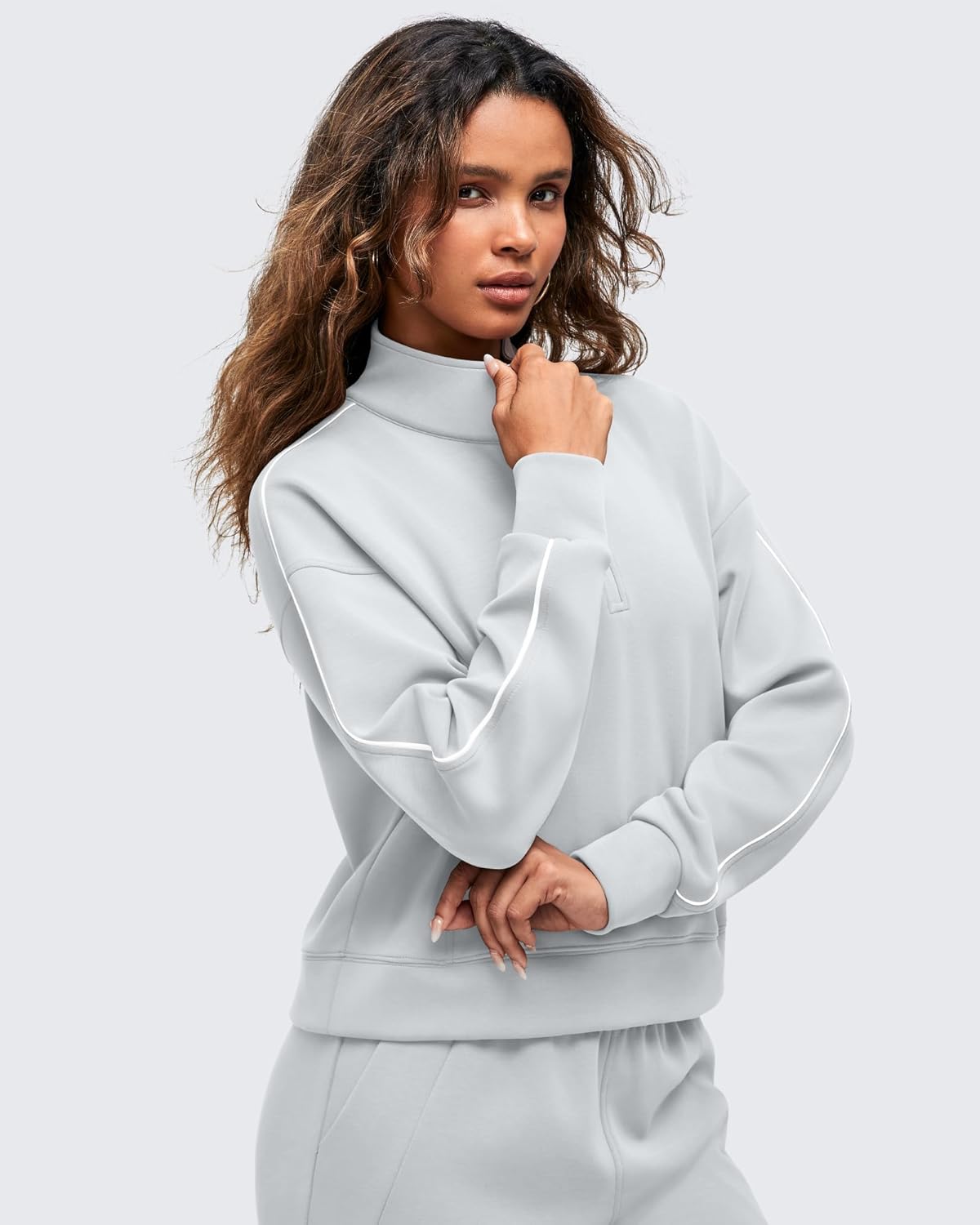 G4Free Smoofit Modal Soft Women's Half-Zip Sweatshirts Pullover Mock Neck Casual Tops with Pockets - Image 5