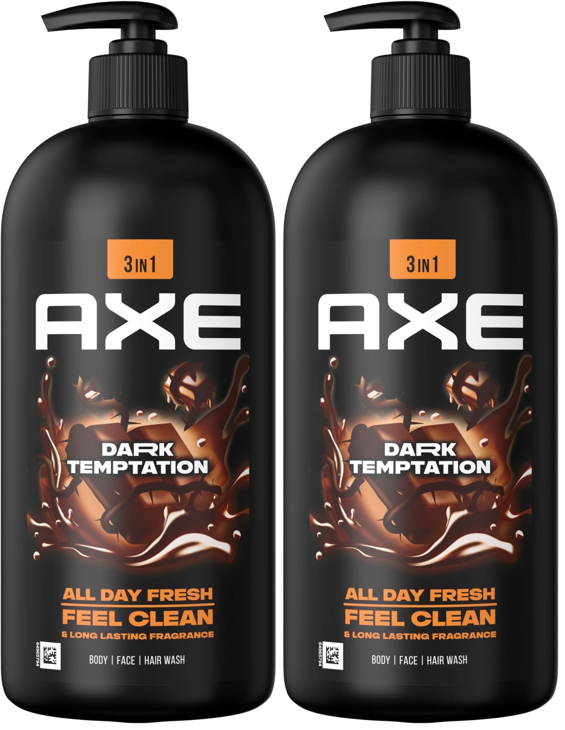 Axe Duschgel Dark Temptation Pumpspender 900 ml (Packung mit 2)