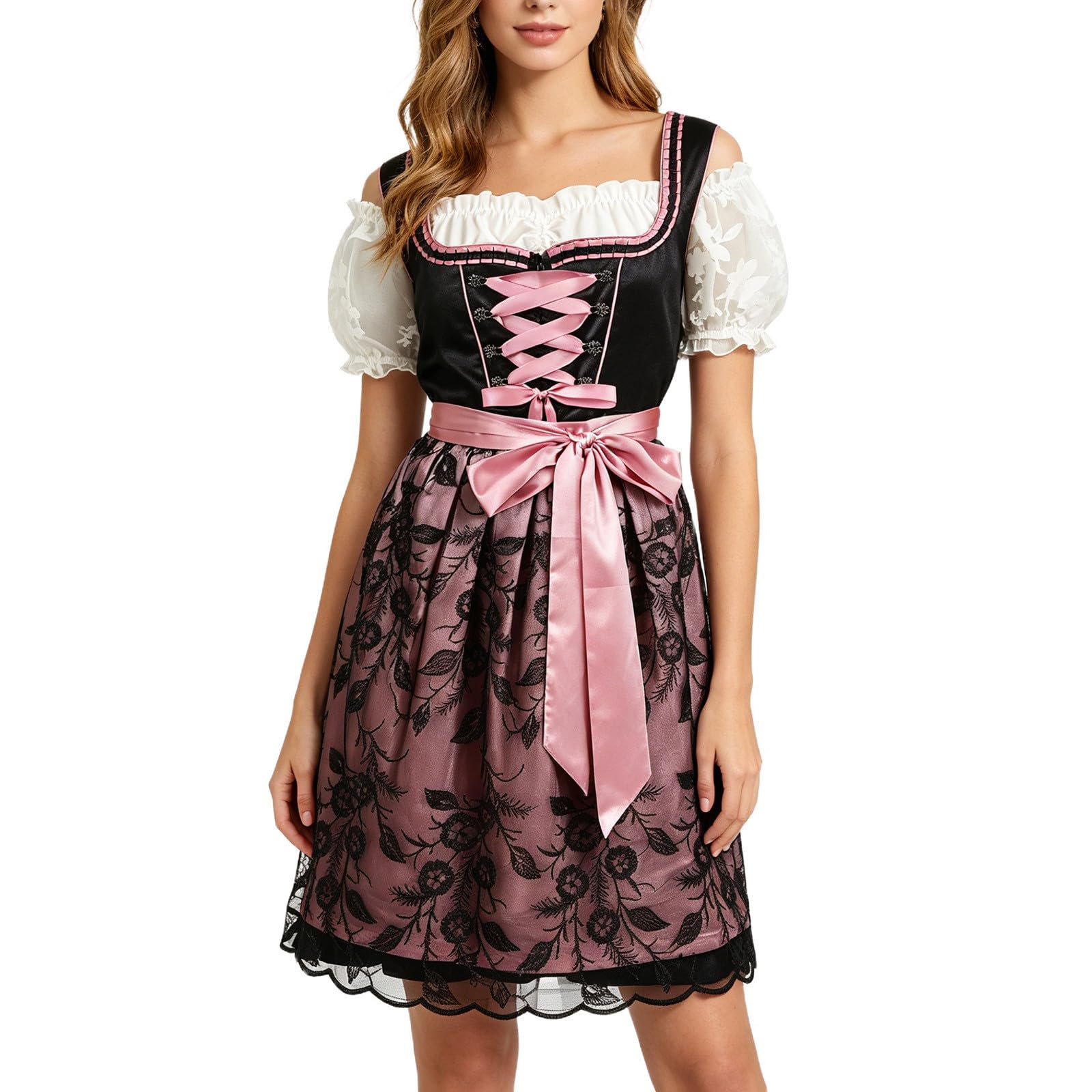 Dirndl Midi Damen Schürze Trachtenrock Samtdirndl Lang Oktoberfest Outfit Samt Komplettset Grosse Grössen Dirndlkleid Kurz 3 Teilig Tracht Gr 50 Stretch Für Trachtenkleid Drindel