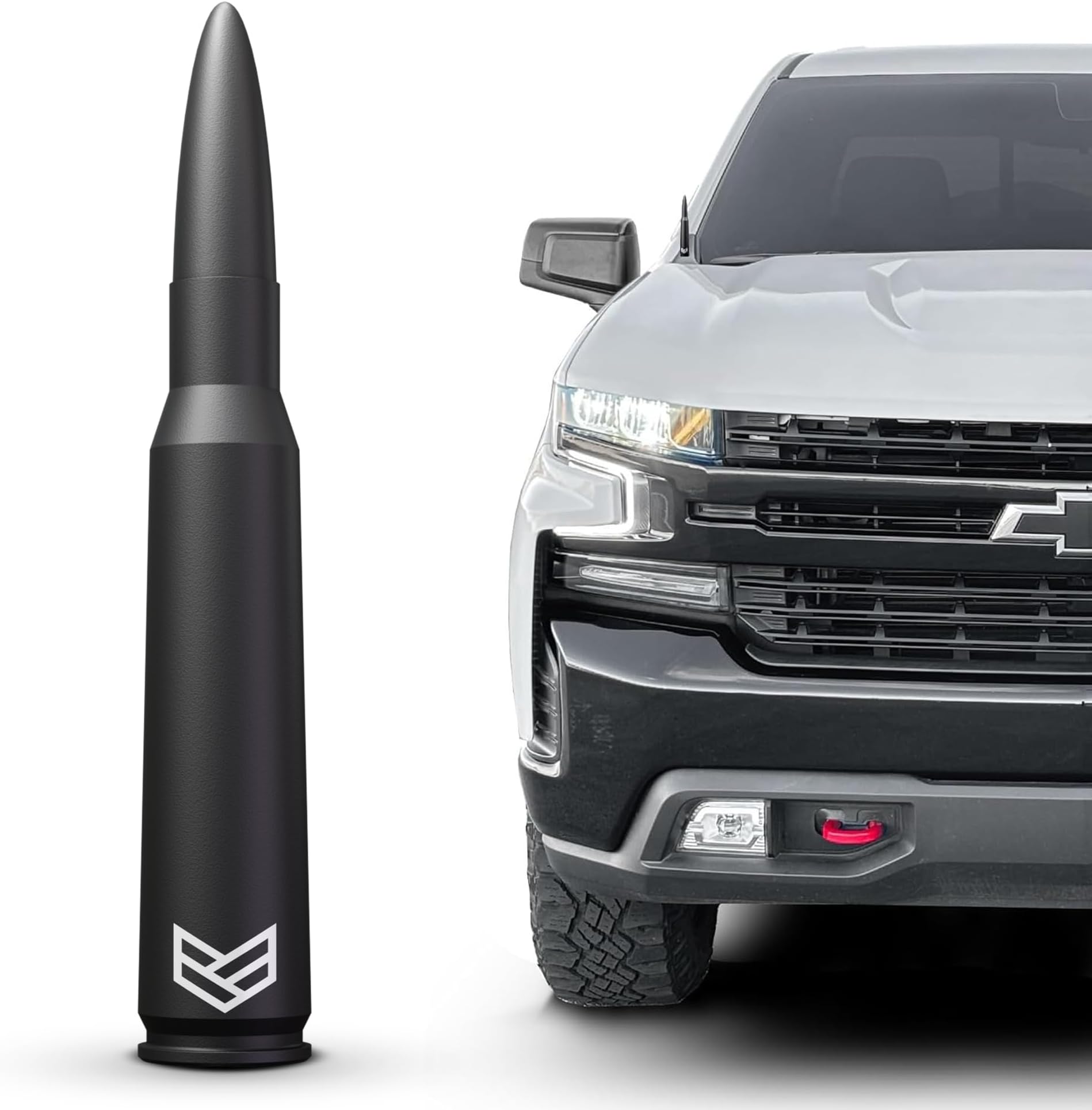Ronin Factory Bullet Antenna for Chevy & GMC Trucks (M7 Thread - Check Fitment Guide Below)