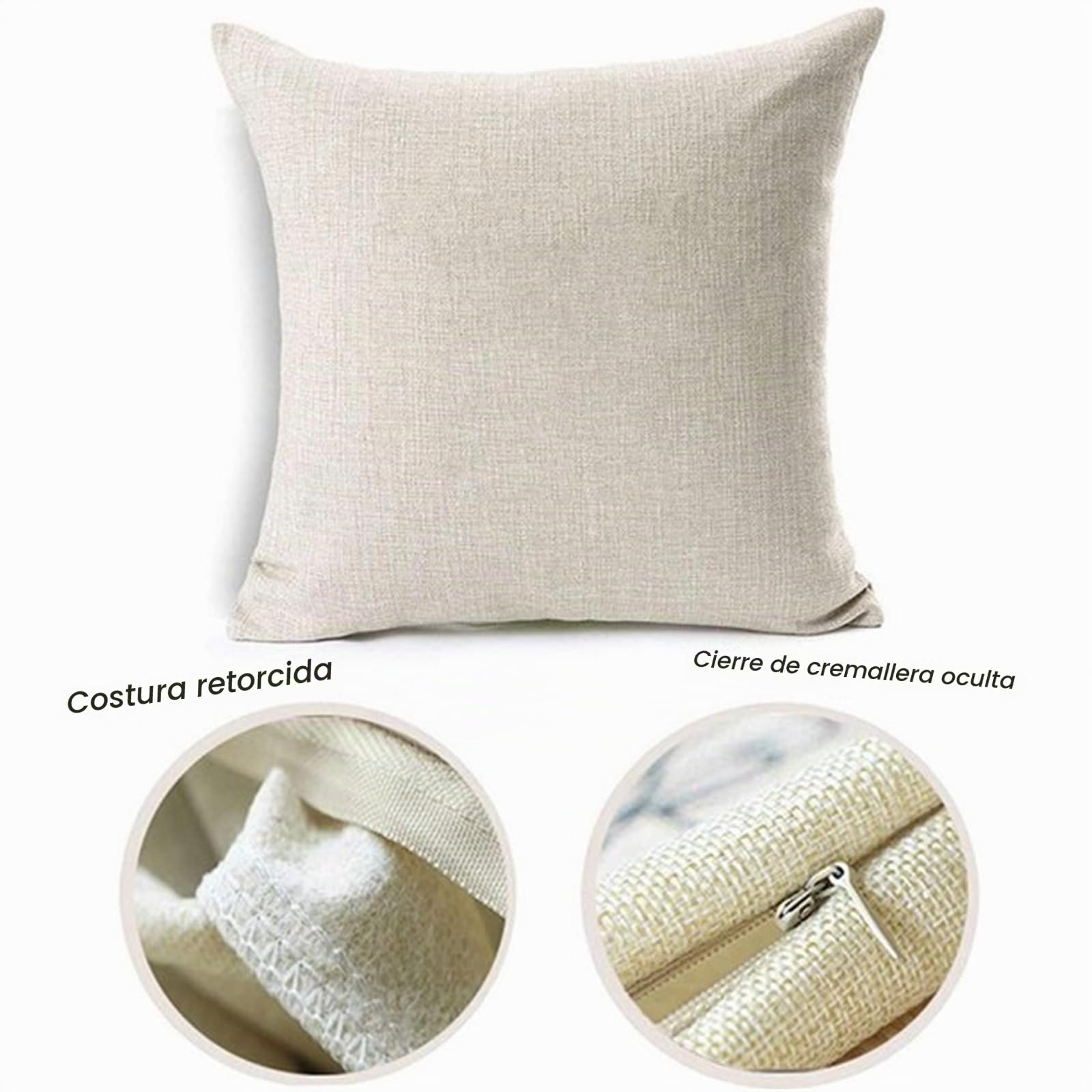 Fundas de Cojín 70x70 cm Juego de 4 Fundas cojines negro Funda Cojin Exterior Blanco Cojines para Sofa de Lino Cojines Cama Decorativos para Salón Oficina Coche Exterior Decoración de Hogar Regalos