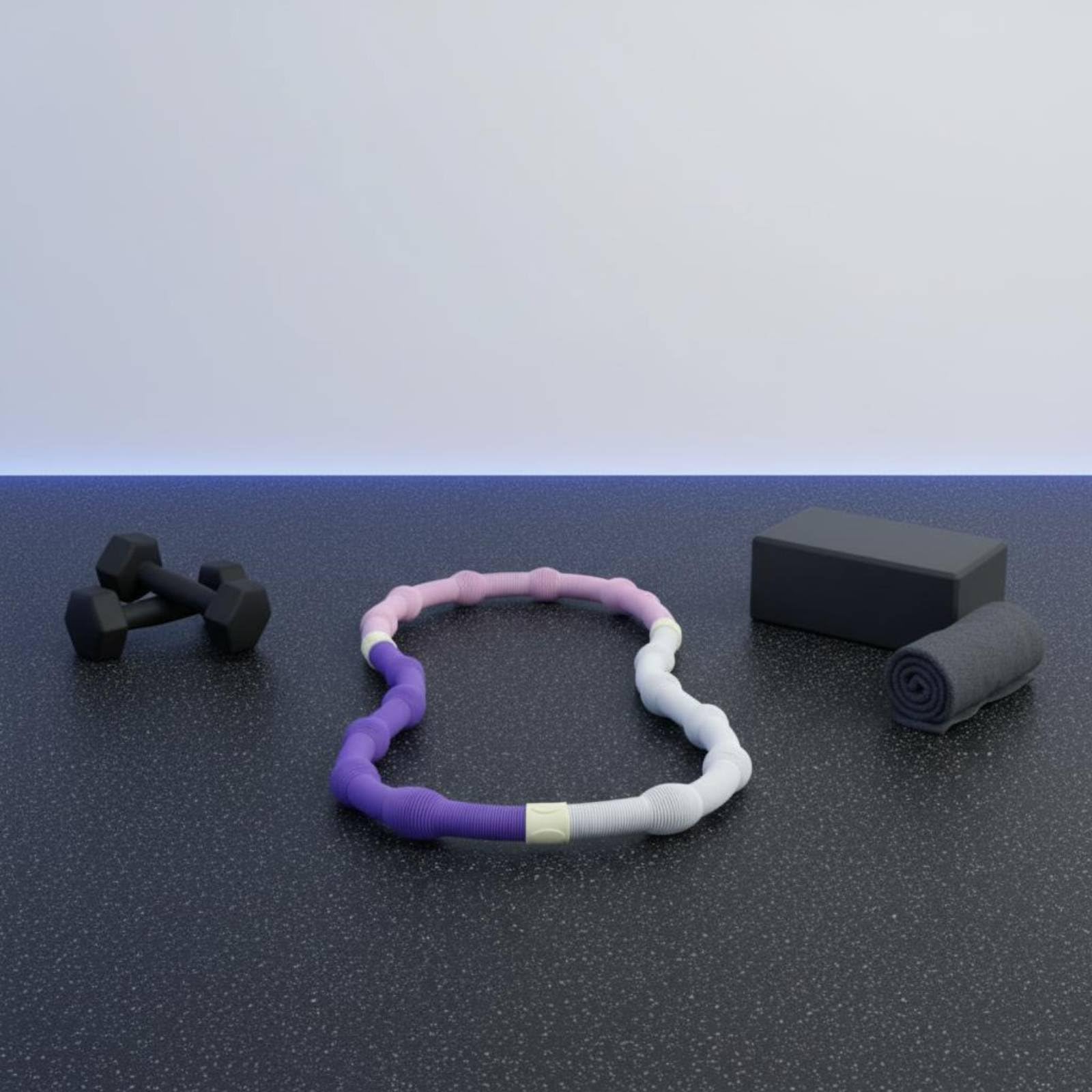 Fitness Hoop Cerchio Fitness Cerchio da Allenamento Hoop Pesato Anello Elastico Design Flessibile per Piega E Stoccaggio, 2 Kg Avanzato, Consigliato Per 45-90 Kg