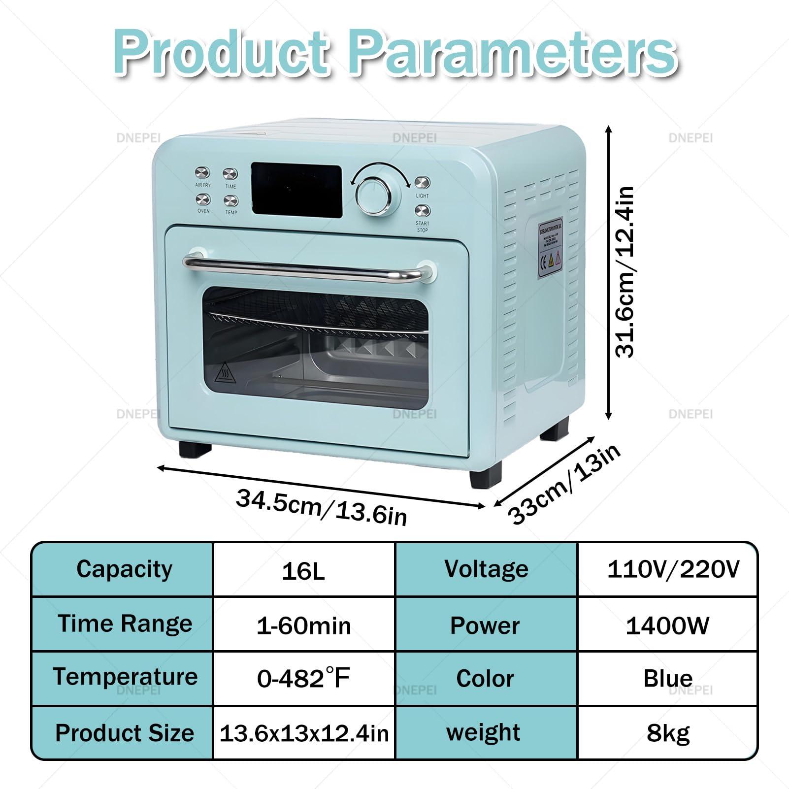Horno de sublimación de 16/30 L para Manualidades y pequeñas Empresas: Prensa térmica de convección de 1400 W con Calentamiento de 360° para Tazas, Vasos y Tazas. 16L