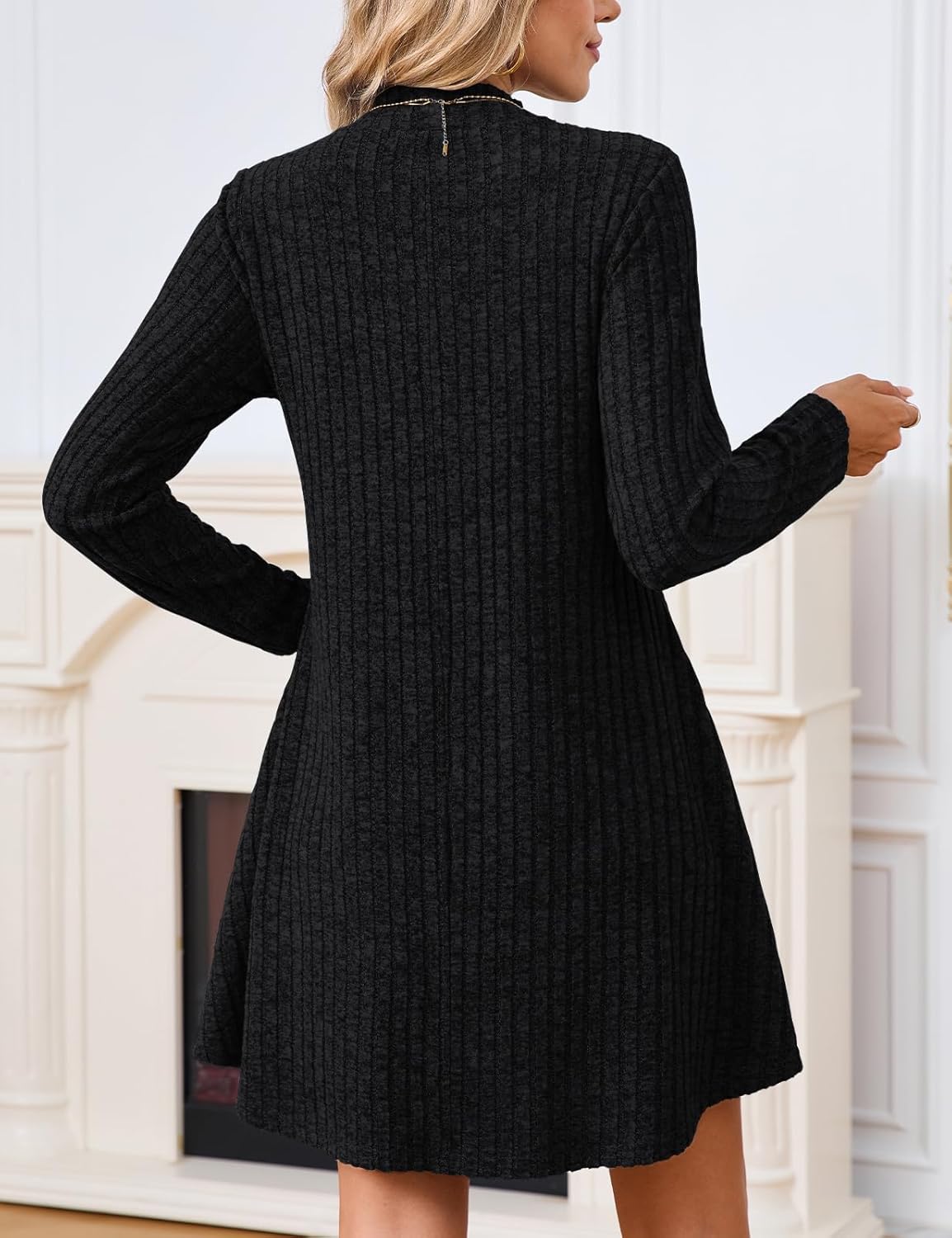 JollieLovin Women Plus Size Sweater Dresses Long Sleeve 2025 Casual Fall Winter Tunic Dress with Pockets - Image 6