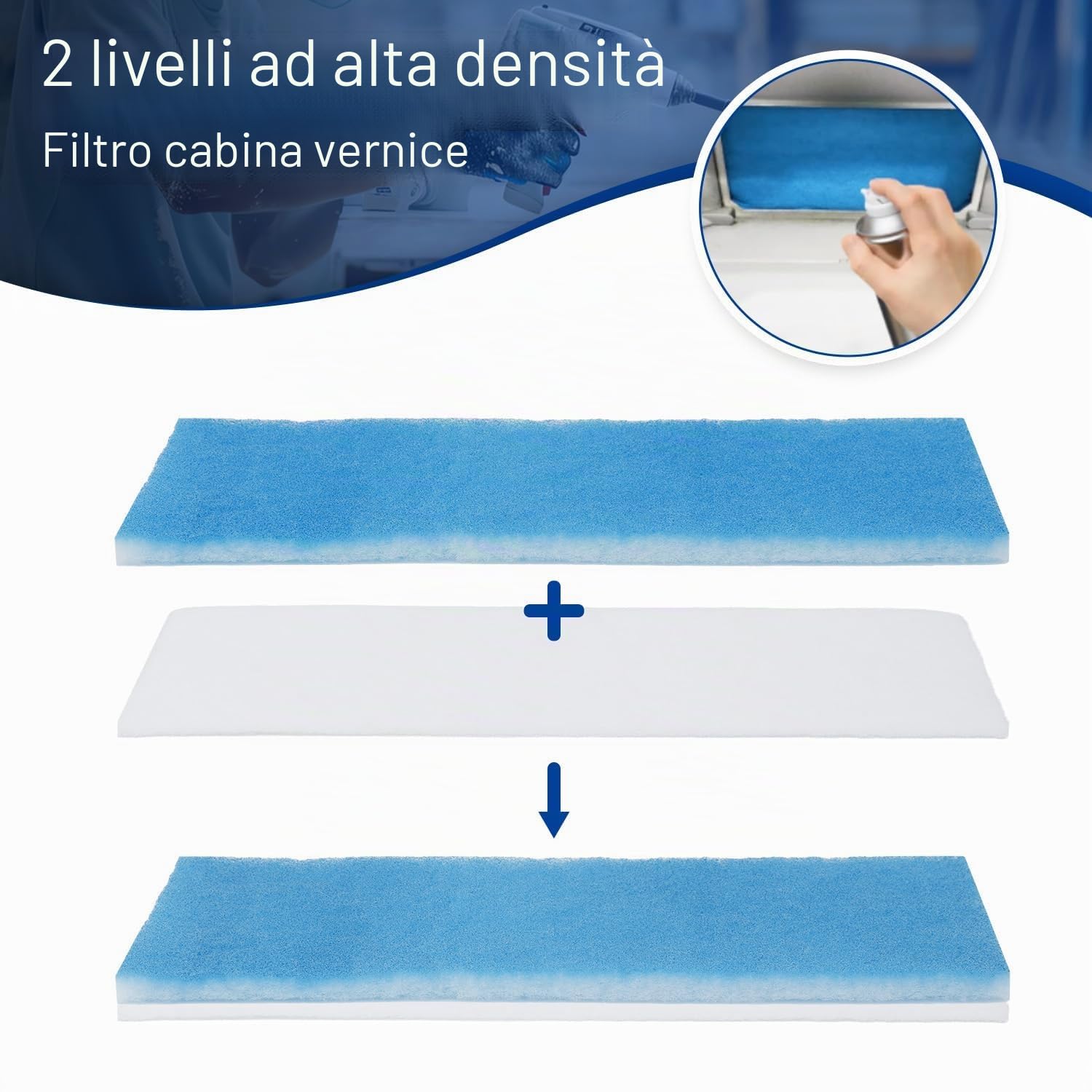 4 tappetini filtranti, filtro per aerografo, doppio strato, filtro ad aria, filtro aerografo, accessorio portatile, filtro di ricambio adatto per cabine di spruzzo