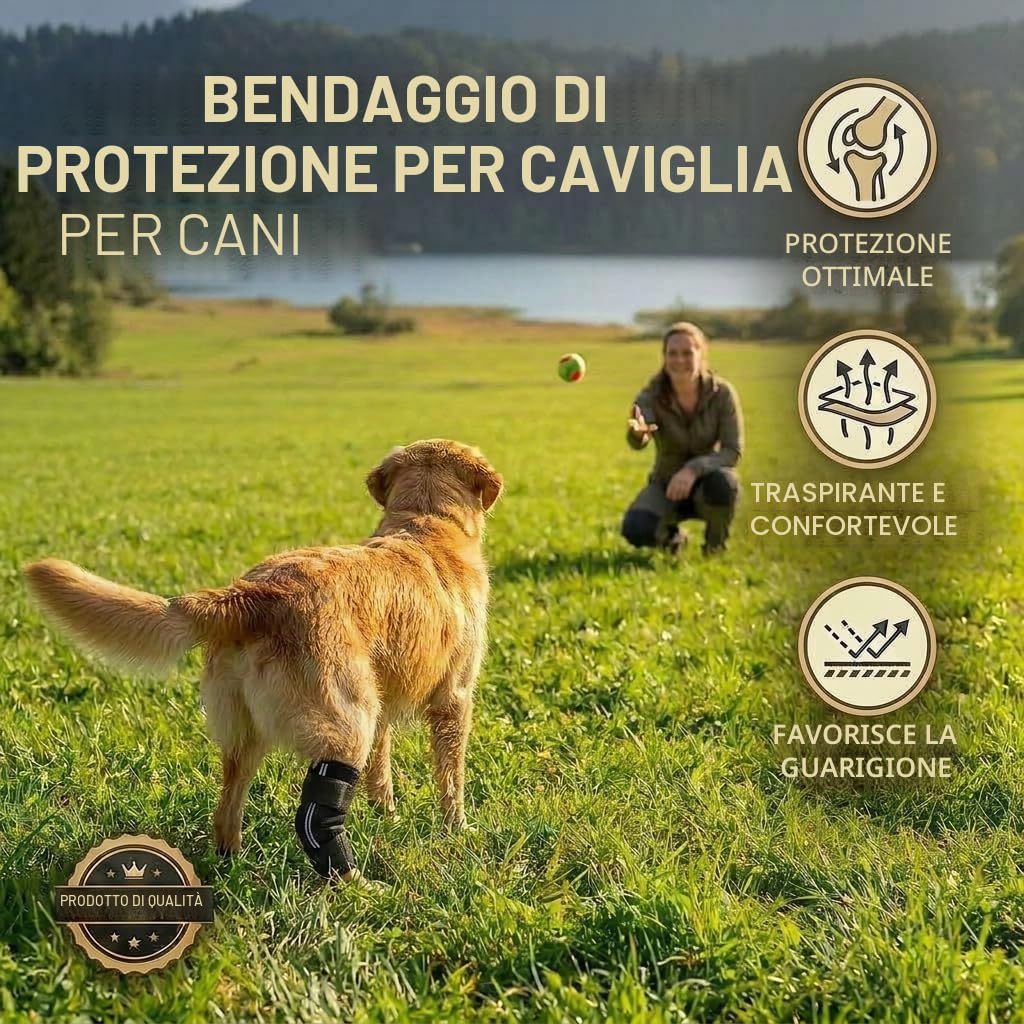 Nature Pet Fascia di Protezione per Le articolazioni Tarsale/Caviglia, Angolo di 135° per Cani (Lunghezza 7)