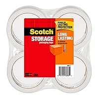 Vista 1 de Cinta de embalar de almacenamiento y movimiento de larga duración Scotch, Transparente 4