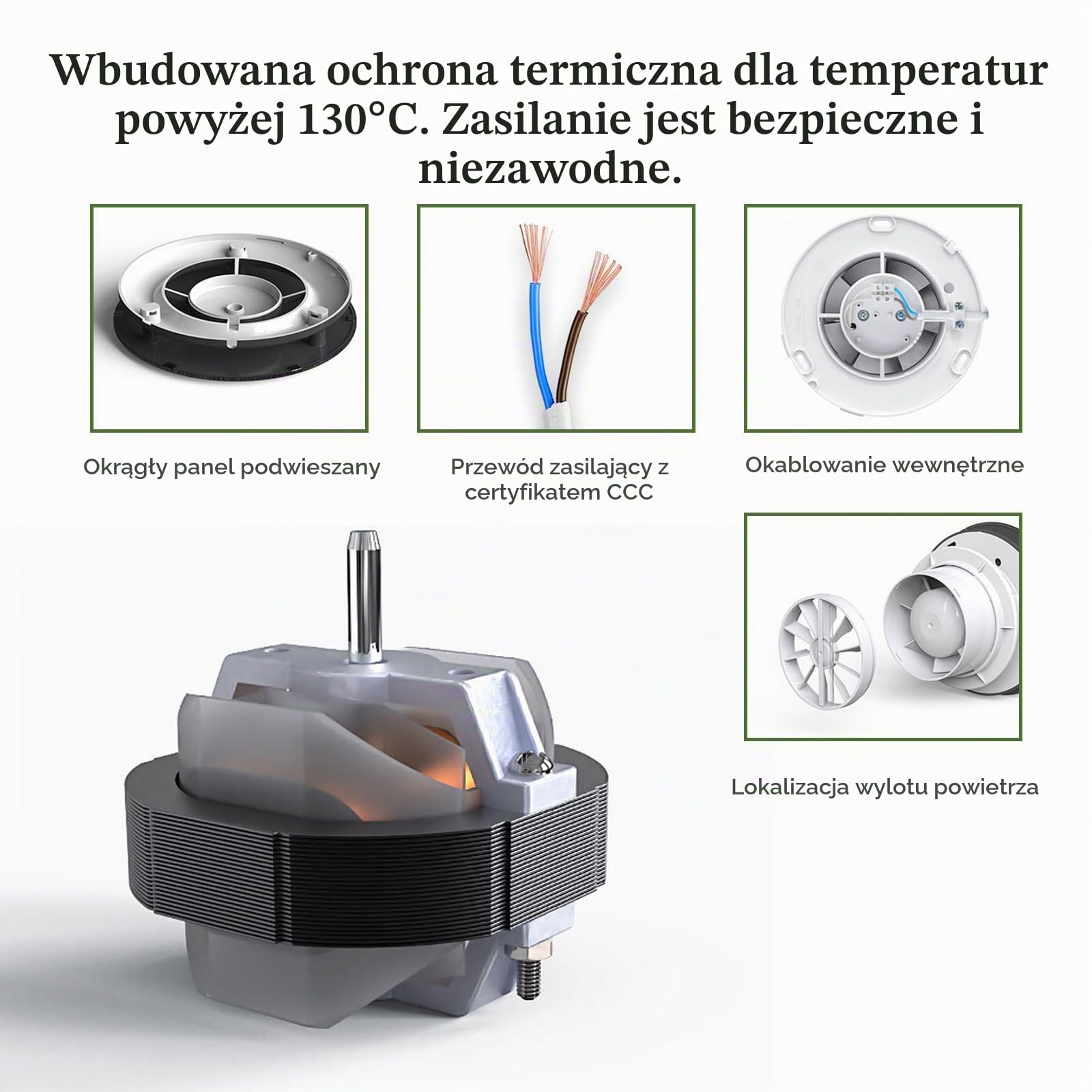 Tefola Wentylator 99 mm, do łazienki, cichy, aluminiowy, srebrny, do gospodarstwa domowego, do wentylacji i oczyszczania powietrza