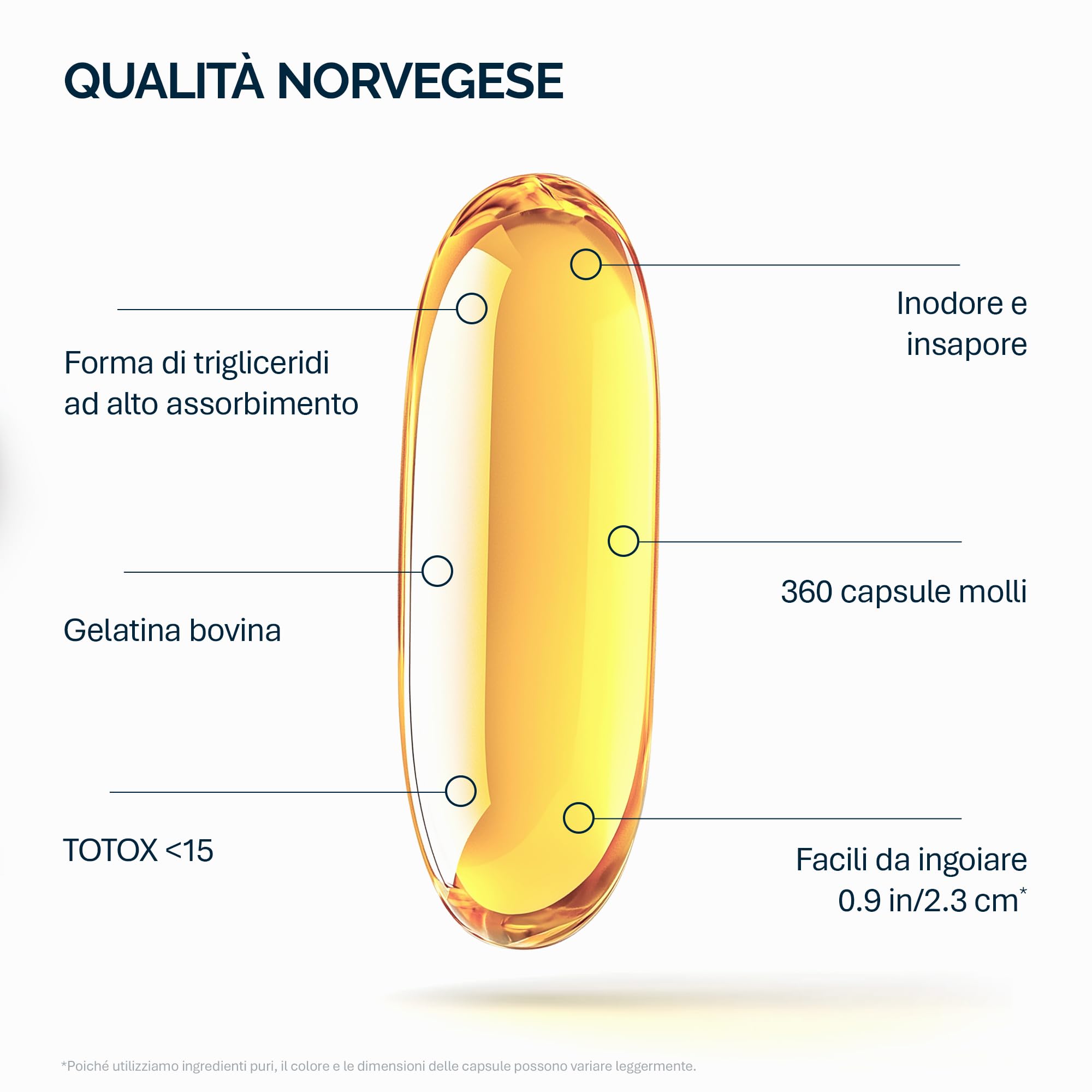 NFO Omega 3 Forte [360 capsule] Confezione Famiglia, Olio di Pesce Norvegese ad Alta Concentrazione di EPA:Formula DHA con Complesso Naturale di Vitamina E per Adulti e Bambini +3 Anni Prodotto in