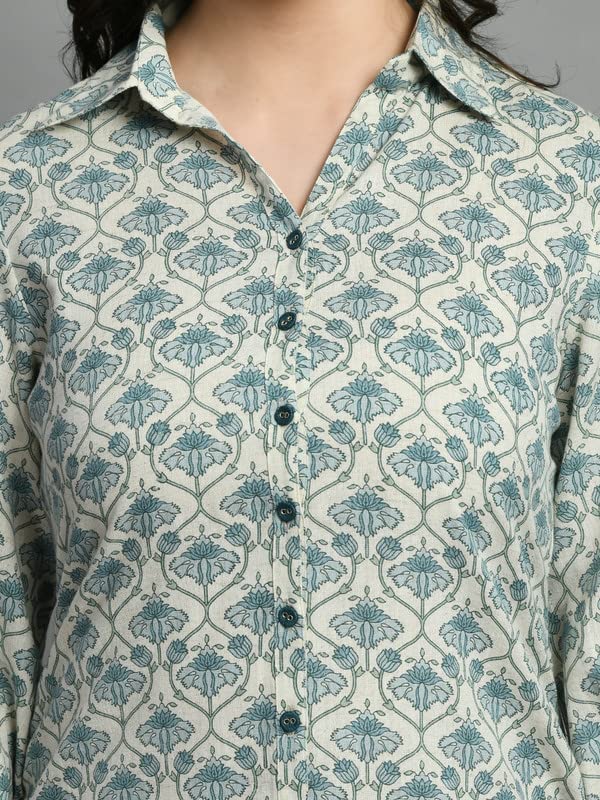 Image of Meesan Women's Casual Ethnic 3 /4 Sleeve Printed Tunic
