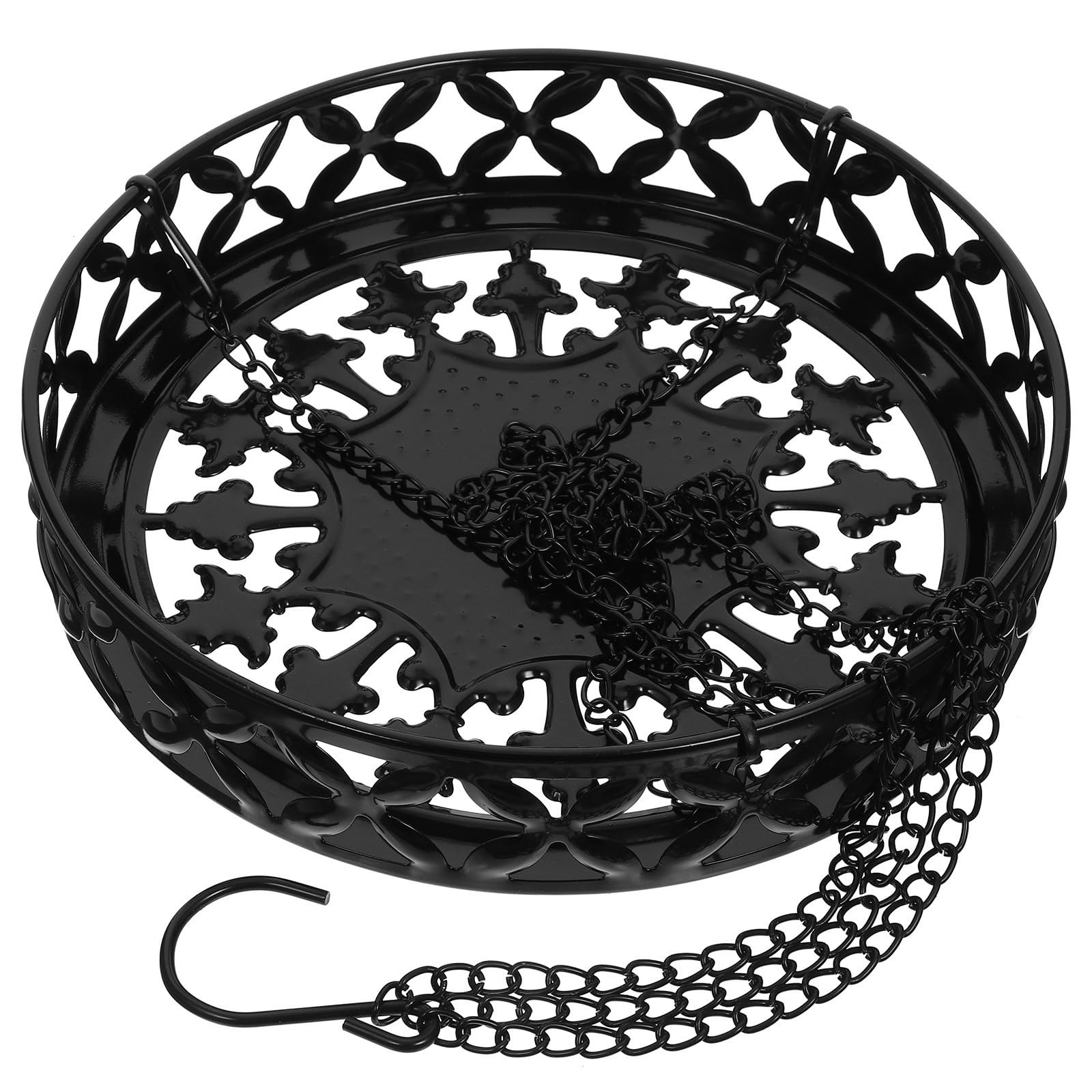 Support de jardinière suspendue en fer noir BETOOKY pour balcon et pots de fleurs