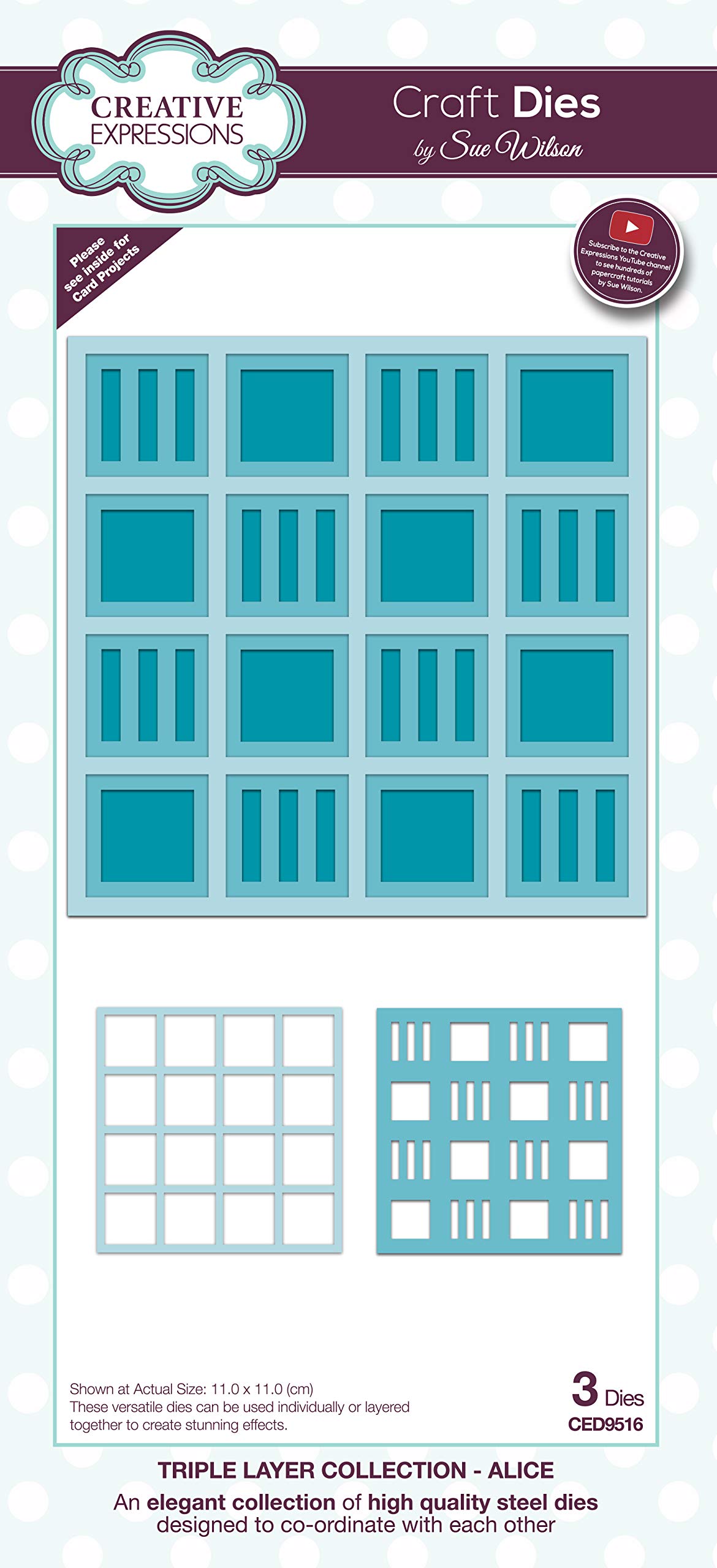 Sue Wilson Triple Layer Collection-Alice, Metal, 11 x 11 cm