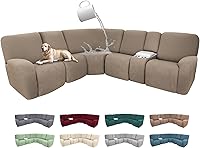 Vista 166 de Fundas 100% impermeables para sofá reclinable seccional, fundas para sofá reclinable en forma de L, funda para sofá seccional de esquina