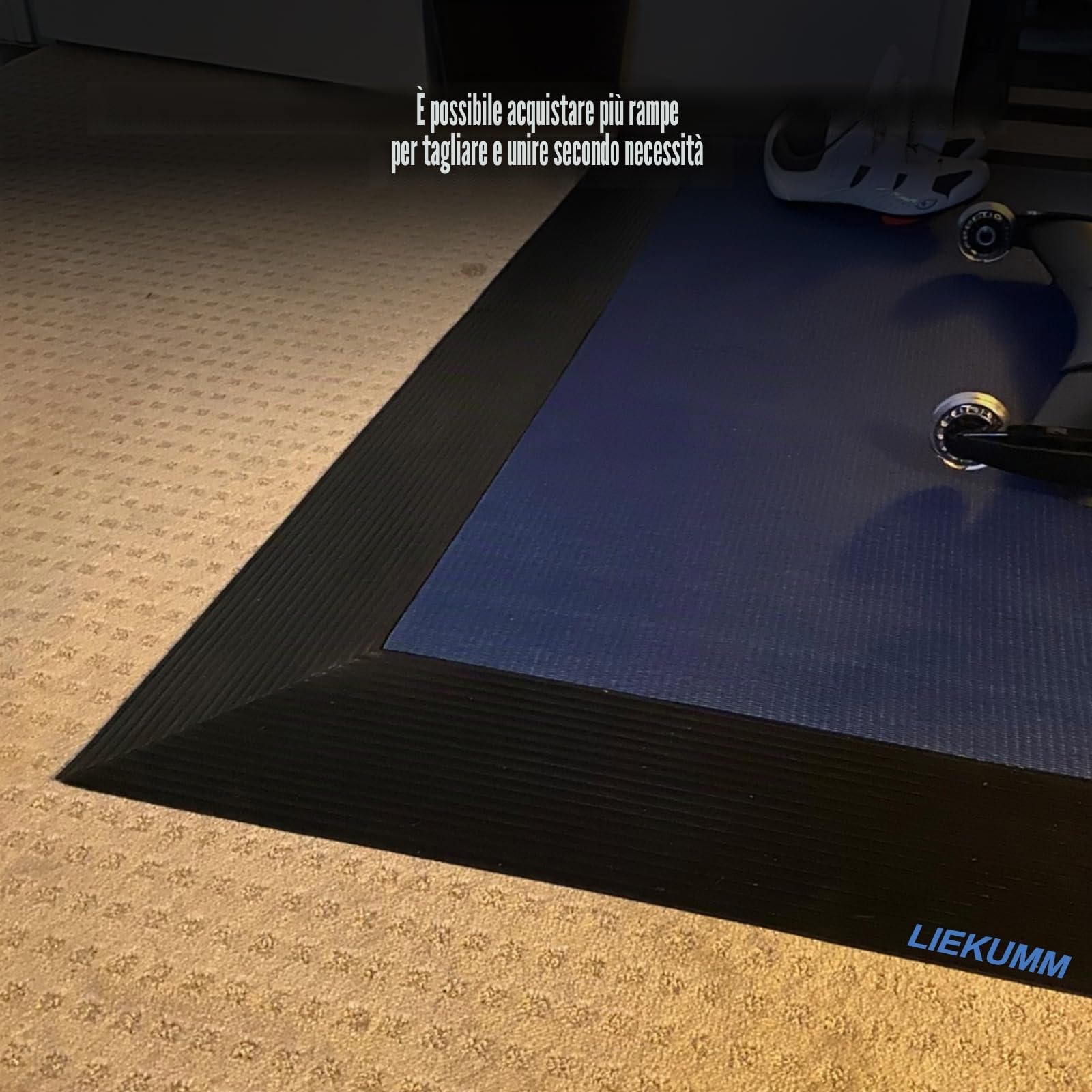 LIEKUMM Rampa di Soglia, 3 cm di Altezza Rampa per Sedia a Rotelle in Gomma Naturale, 500KG di Carico Superficie Antiscivolo Rampe per Soglia, Biciclette, Scooter