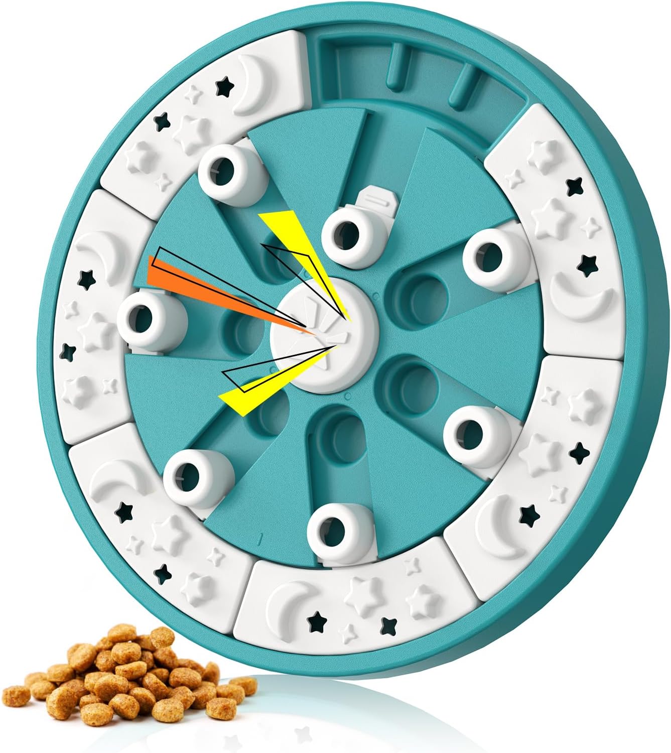 KADTC Dog Puzzle Toy Dogs Brain Mental Stimulation Mentally Stimulating Puzzles Feeder Toys Puppy Treat Food Dispenser Advanced Level 2 in 1 Game for Small/Medium/Large Aggressive Chewers Breed Green LEVEL 2 IN 1 IQ Wheel Puzzle Toy A