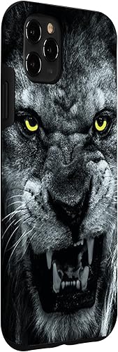 Miniatura 3 de iPhone 11 Pro Max Angry Lion Face Graphic with Angry Yellow Eyes Case