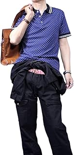 メンズ カットソー 全10カラー 水玉 ドット グラフィック プリント 黒 白 青 赤 紫 緑 黄色 ポロシャツ 2020