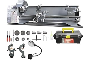 VEVOR Torno eléctrico de metal de 8.3 pulgadas x 29.5 pulgadas: precisión,...