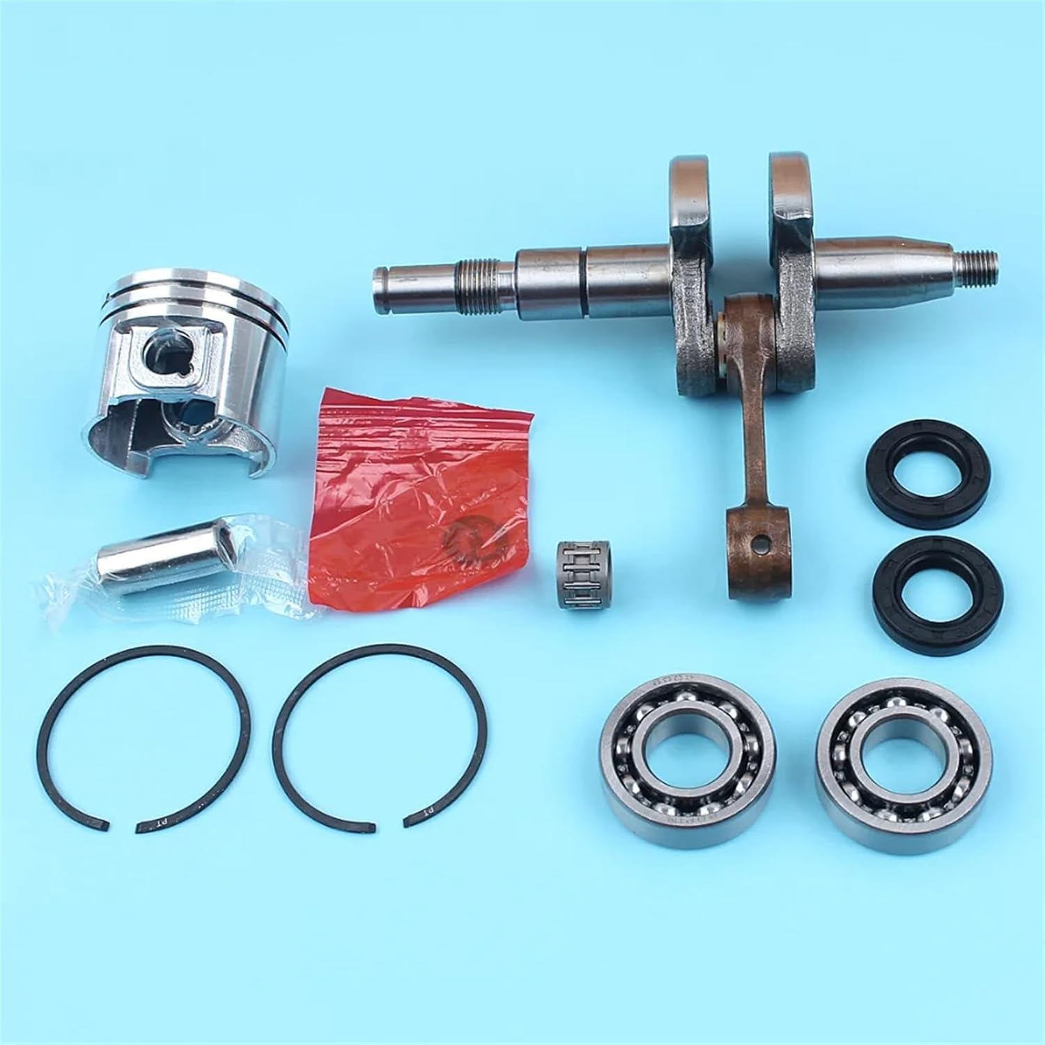 クランクシャフトベアリング 38mm ピストン オイルシールキット STIHL 018 MS180 MS 180 チェーンソー用 リ