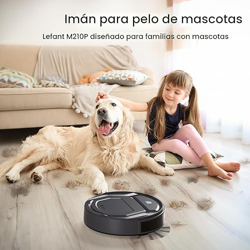 Miniatura 2 de Lefant Aspiradora robot M210 Pro, succión de 4000 Pa, 200 minutos de tiempo de funcionamiento, silenciosa, ultrafina, aspiradora robótica de carga