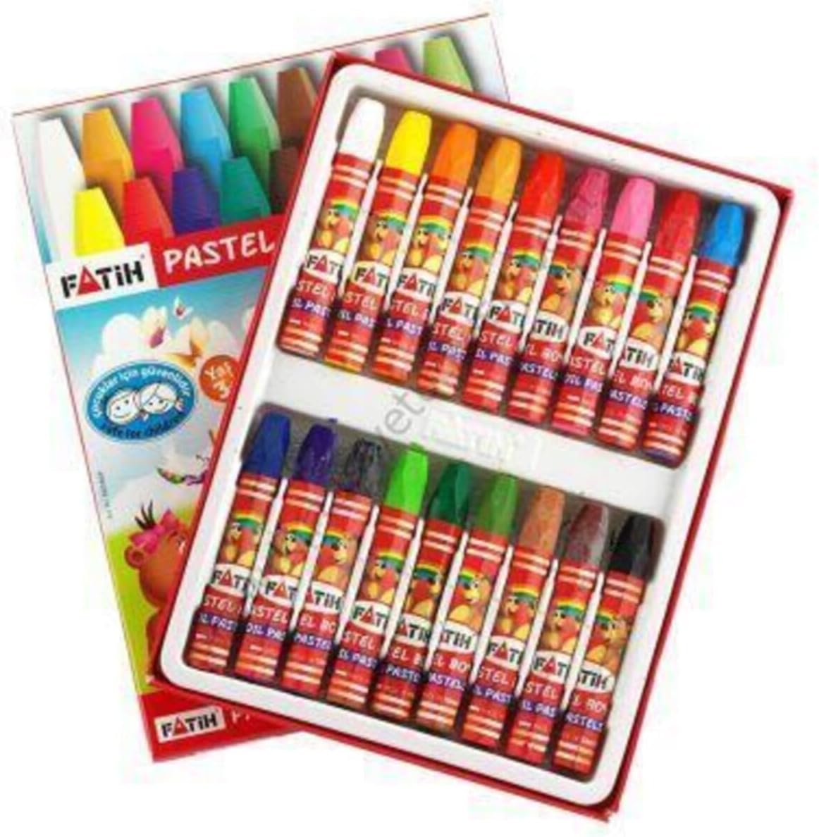 Fatih 0330 Pastel Boya, 18 Renk, Çocuklar İçin