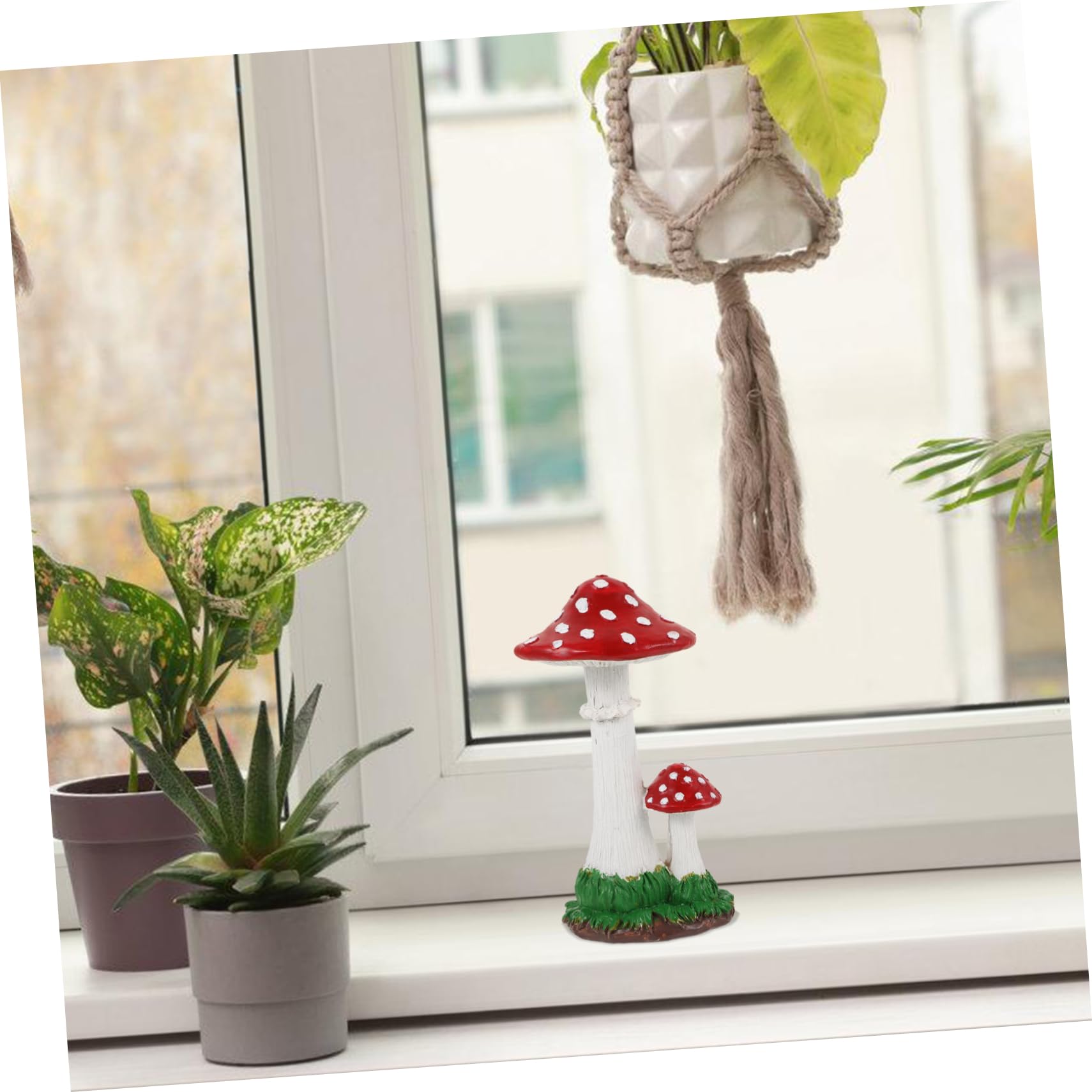 NUOBESTY 3stücke Mushroom Ornament Resin Lustige Gartenfigur Für Außenbereich Dekorative Pilzstatue Für Garten Und Terrasse Wetterbeständig Und Charmant Für Gartenliebhaber