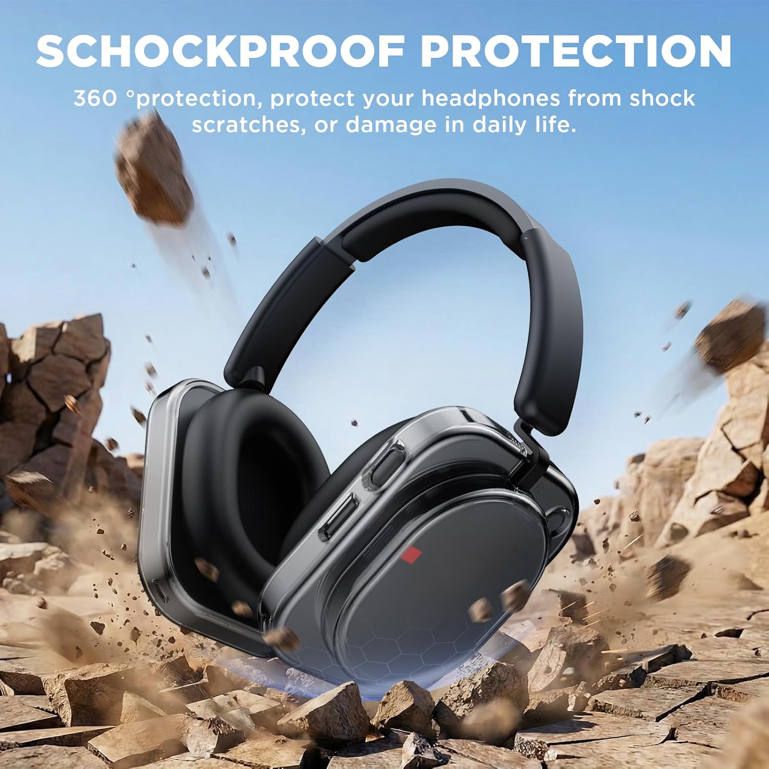 for Nothing Headphone (1) Shell Case Cover,Clear TPU Protective Cover Compatible with Nothing Headphone (1),Ultra-Thin Drop-Proof Shockproof Head Phone Ear Cup Case Cover (Clear) - Image 4