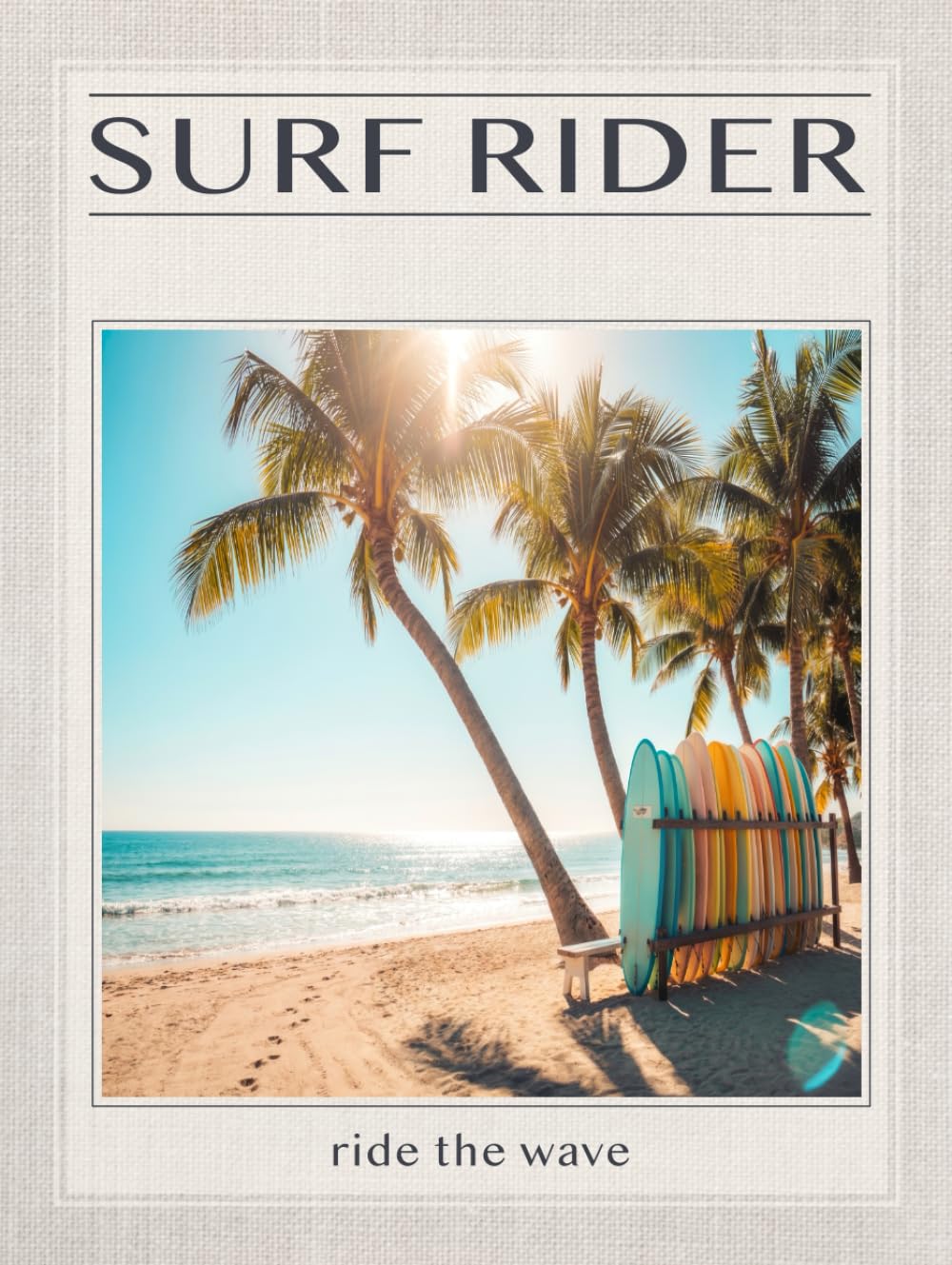 Surf Rider: A Decorative Coastal Coffee Table Book for Staging & Stacking | Blank Lined Journal Pages      Hardcover – February 16, 2026