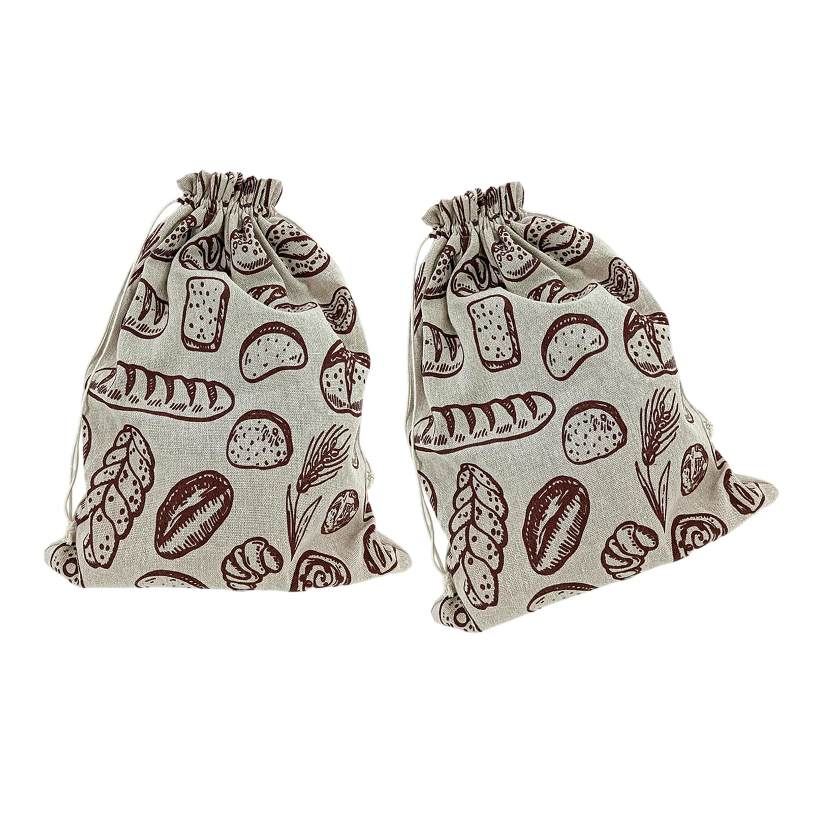 Piceioep Retro Styles Linen Bread Bag with Food Grade TPU Interior Efficient for Loafs Toasts and Artisanal Bread Storage Large Container