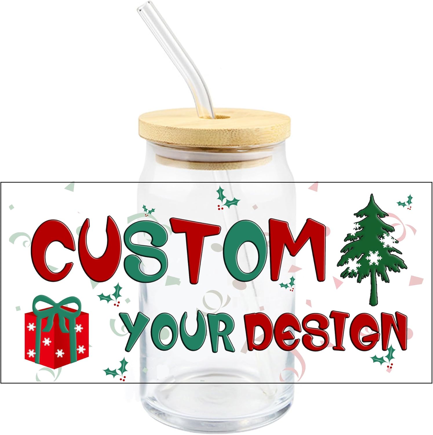 Custom uv dtf Transfer Sticker for Cups,uv dtf Cup wrap,uv dtf Transfer Sticker for 16oz Libbey Glass Cups,DIY wrap,Custom uv dtf Transfer Stickers (50pcs 10 Design)