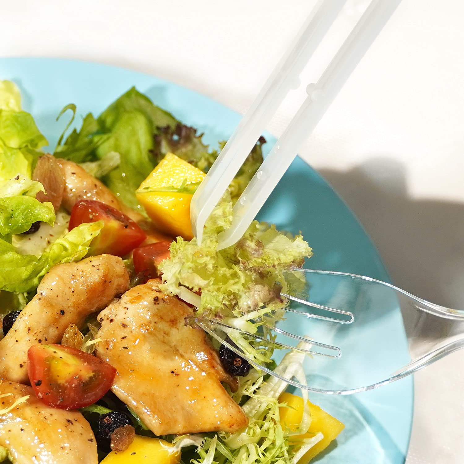 Plastic Serving Utensils, Clear Disposable Utensils, 6 Serving Tongs,