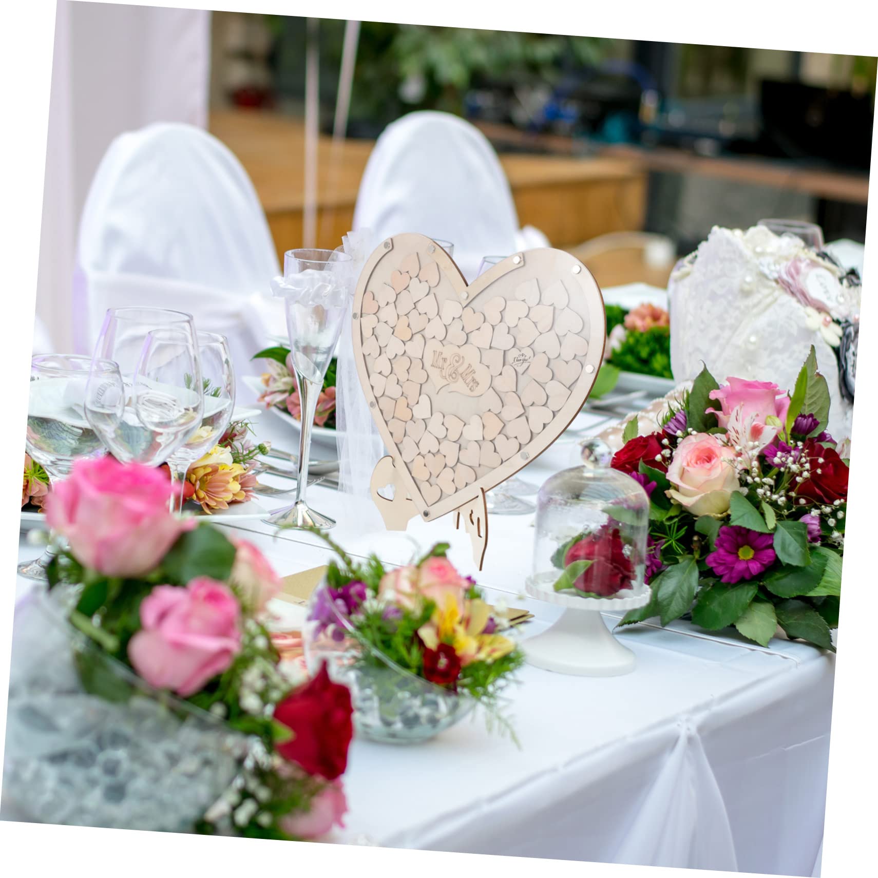 Herzförmiges DIY Gästebuch aus Holz für Hochzeiten Gästebuch-Alternative zum Aufsteller Rustikales Hochzeitsgeschenk zum Befüllen mit Wünschen