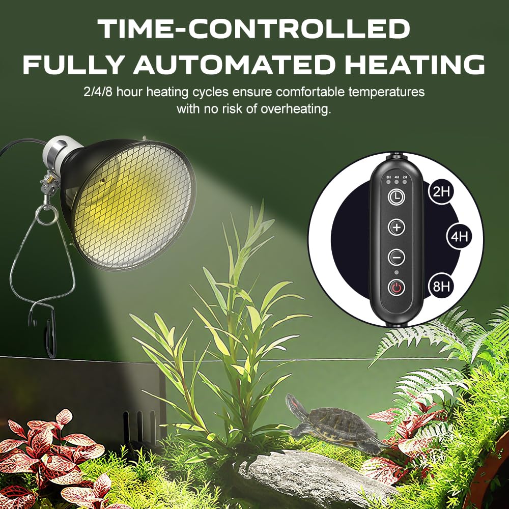 Terrarium Wärmelampe Mit Schirm - E27 Fassung Für Reptilien | UVA/UVB Licht