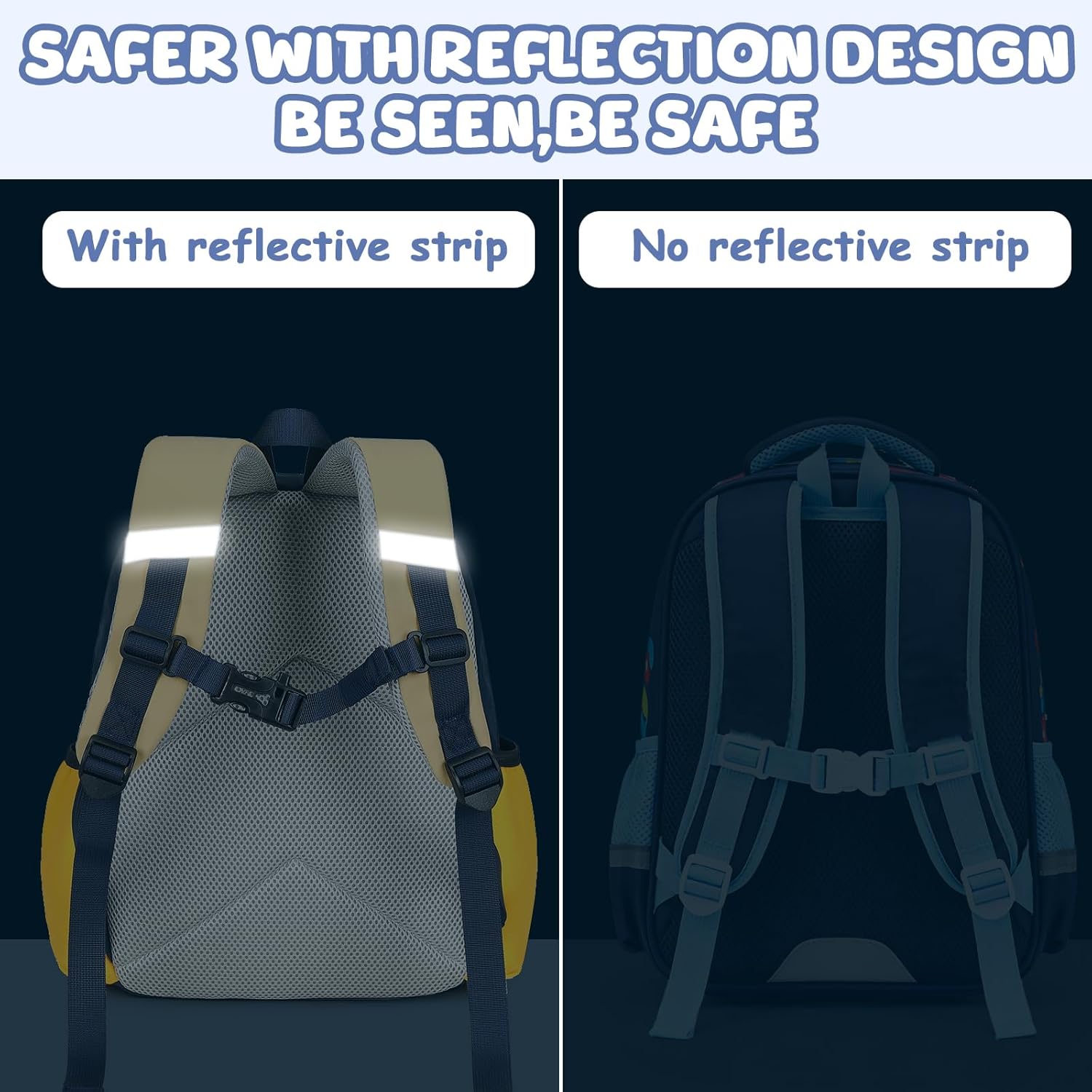 BTOOP Kids Backpack for Boys Girls 3-6, Preschool Kindergarten Backpack with Insulated Lunch Compartment & Chest Strap, Cute Lightweight School Travel Bag Fits A4 Folder - Image 8