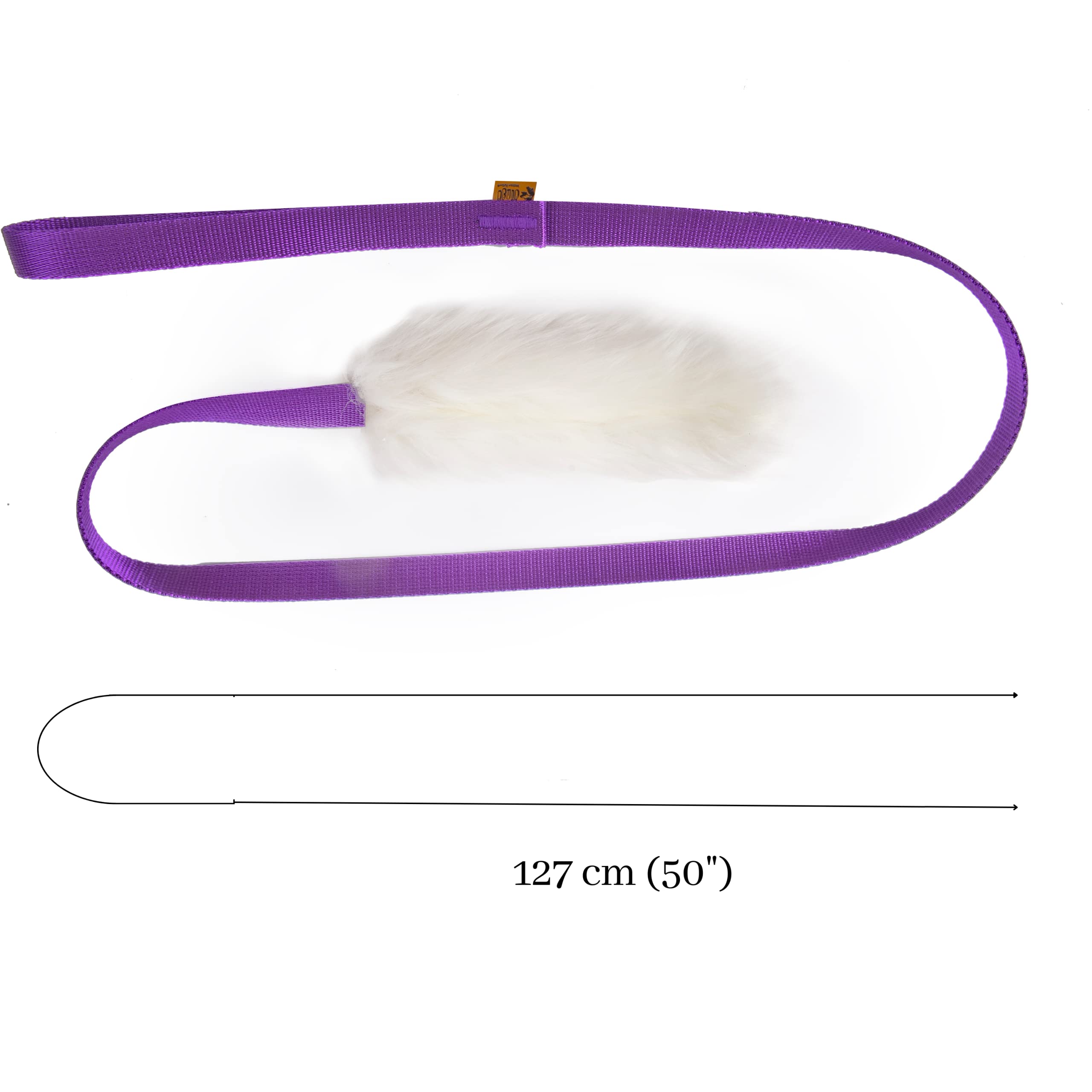 Dingo, giocattolo per cani, in pelle di pecora, con guinzaglio lungo viola, 127 cm, ricompensa motivazione agilità, per allenamento e divertimento, 15582