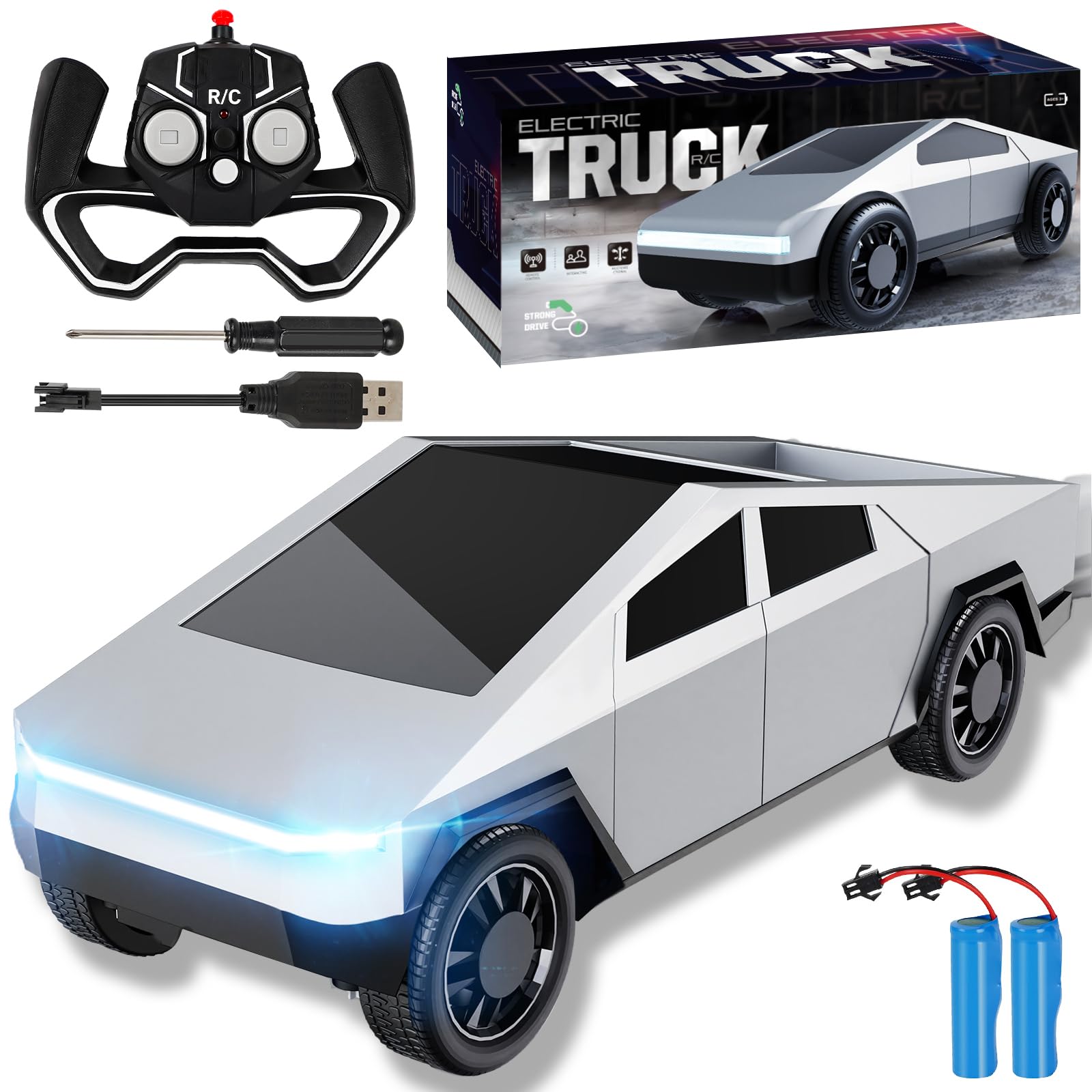 1:24 RC Car Toys - All Terrain High Speed Remote Control Car with Light and Loadspace, Electric Vehicle Toys for Kids, Gifts for Kids, Boys and Girls