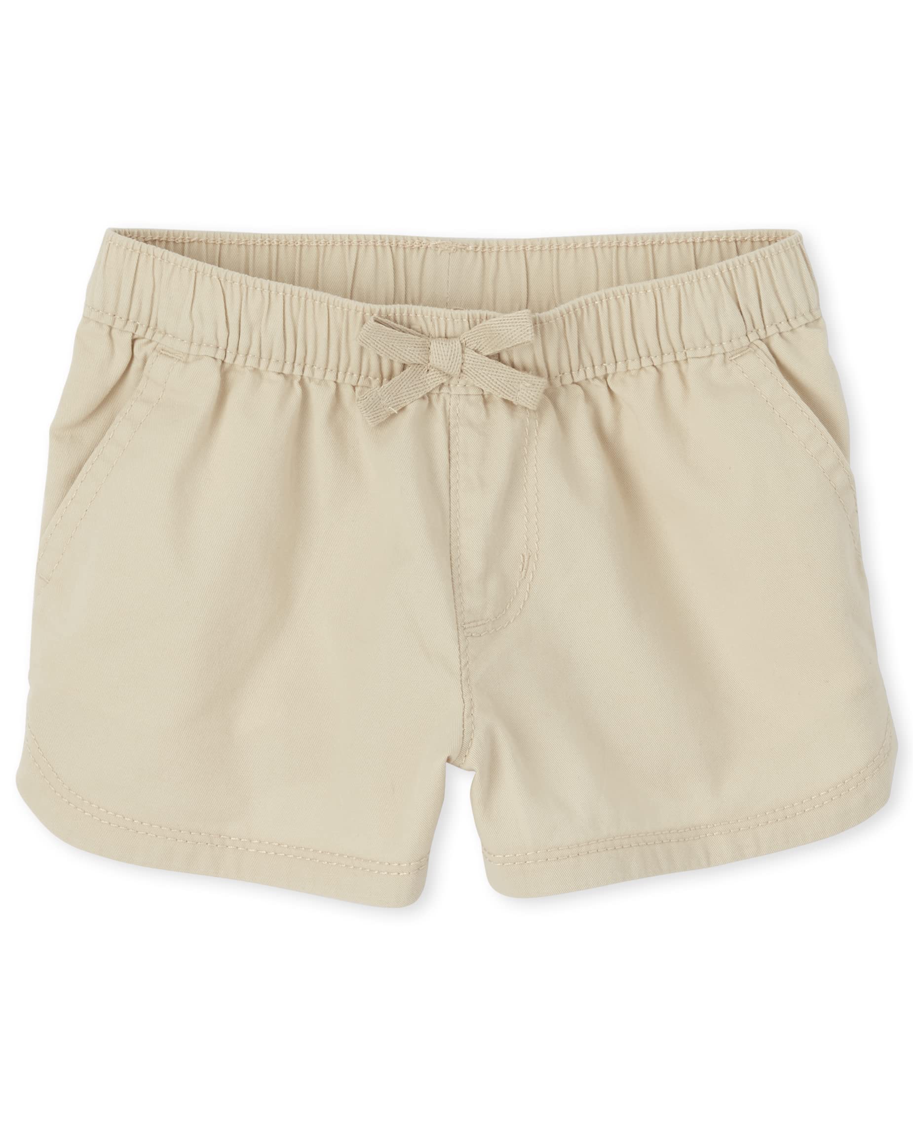 Baby and Toddler Girls Twill Pull on Shorts