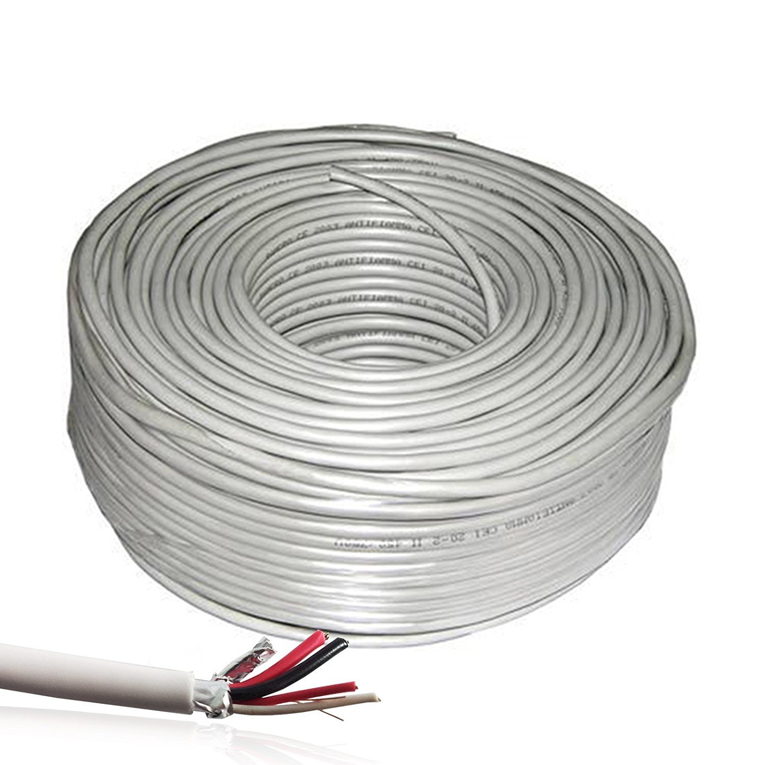 MATASSA 100 METRI CAVO PER ALLARME ANTIFURTO SCHERMATO 2X0,22 + 2X0,50 BOBINA