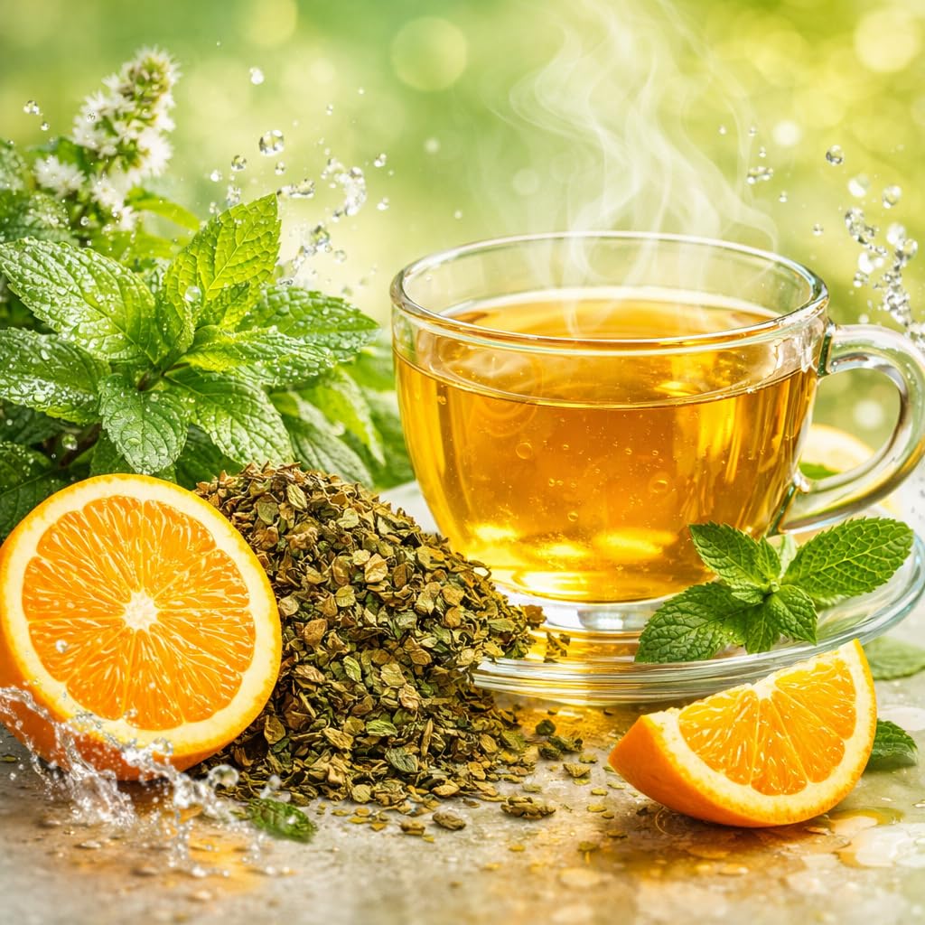 Bio Orangenminze Tee 1000 g – Großpackung Orangenminze | Quertee • Kräutertee koffeinfrei ohne Aromastoffe • Loser Minztee • Milde Zitrusnote • Naturrein • Ohne Zusätze