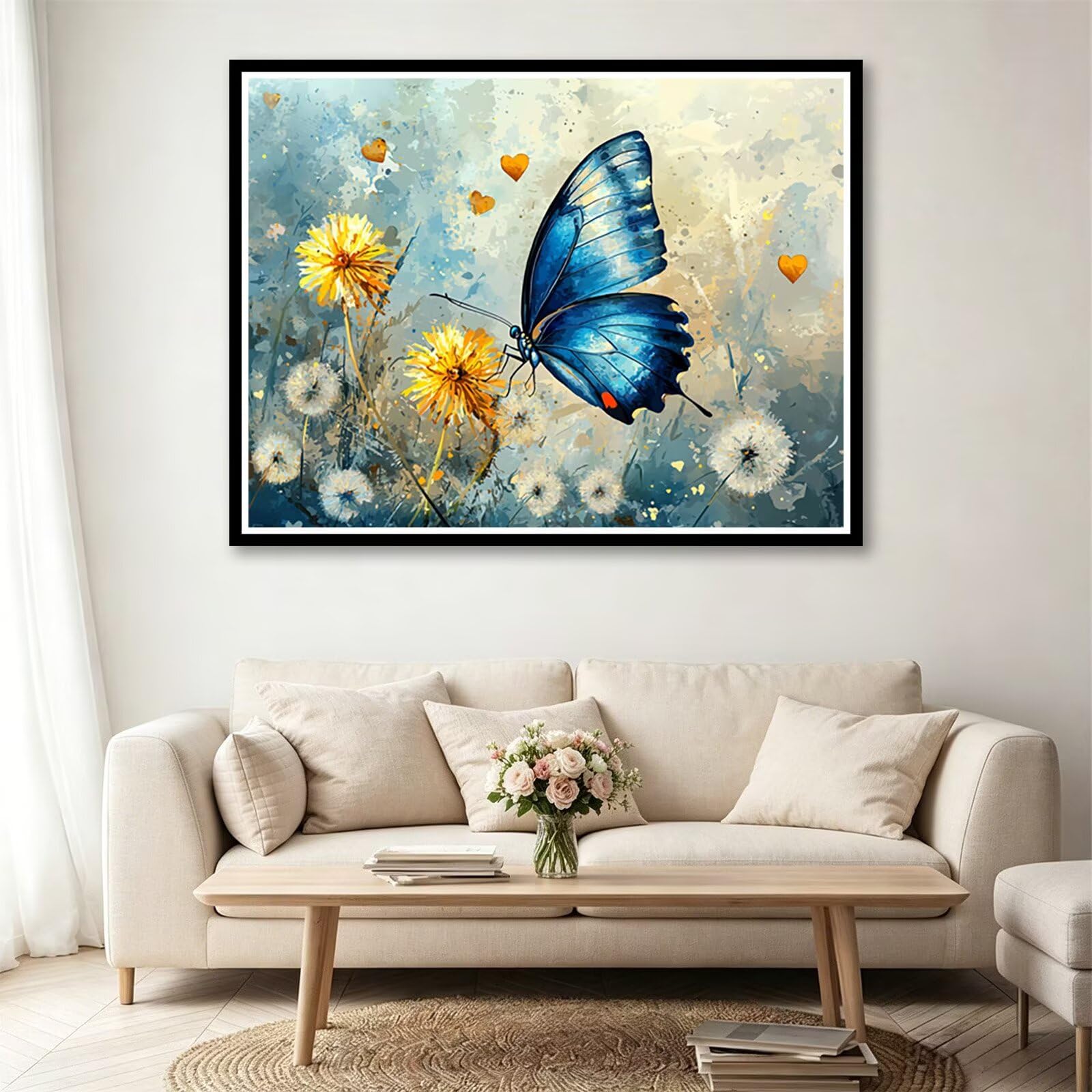 Diamond Painting Schmetterling Diamant Painting Bilder 80x60 cm T0-1160