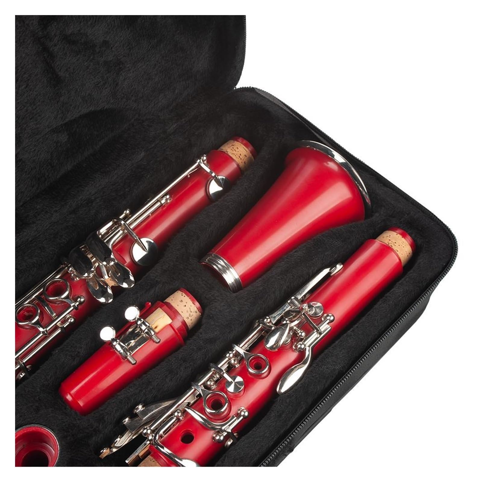 clarinetto sib Set di strumenti a fiato per clarinetto in Sib in resina cupronichel placcato in nichel ABS rosso a 17 tasti