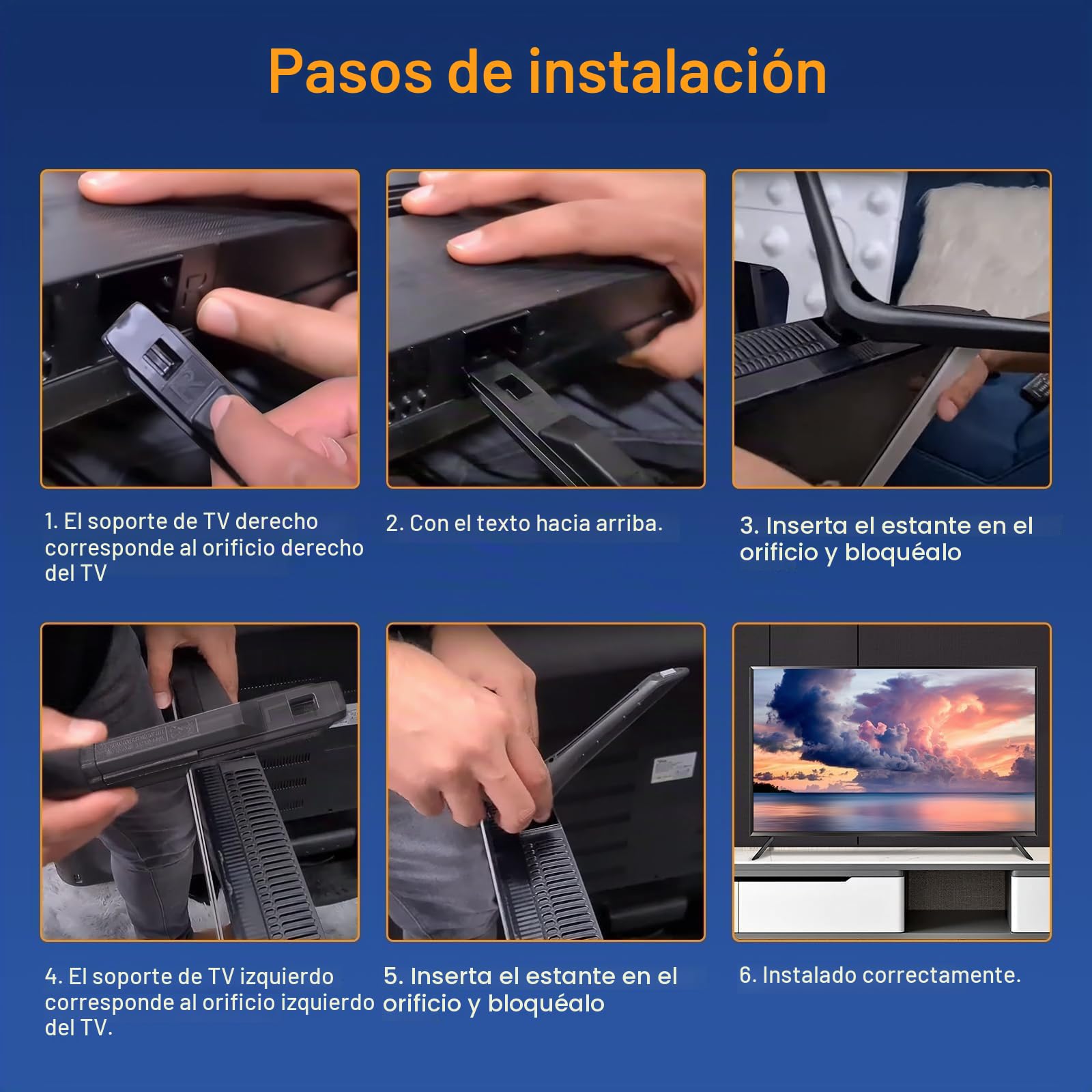 Para patas de soporte de TV Samsung, patas de TV de repuesto para Samsung, 1 par de bases de soporte de TV Samsung UN50TU7000FXZA UN50TU700DFXZA UN55TU7000FXZA UN55TU700DFXZA UN58TU7000FXZA