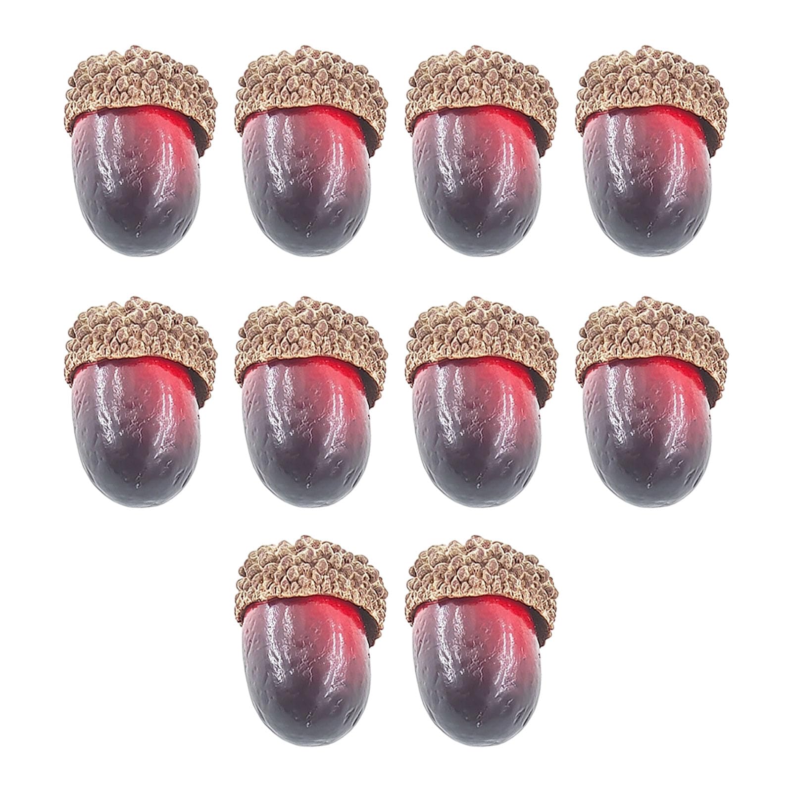 Hsioluted 10Pcs Realistic Nut Ornament Artificial Nut Models for Christmas Wreath Making Halloween Photoraphy Supplies Christmas Tree Ornaments